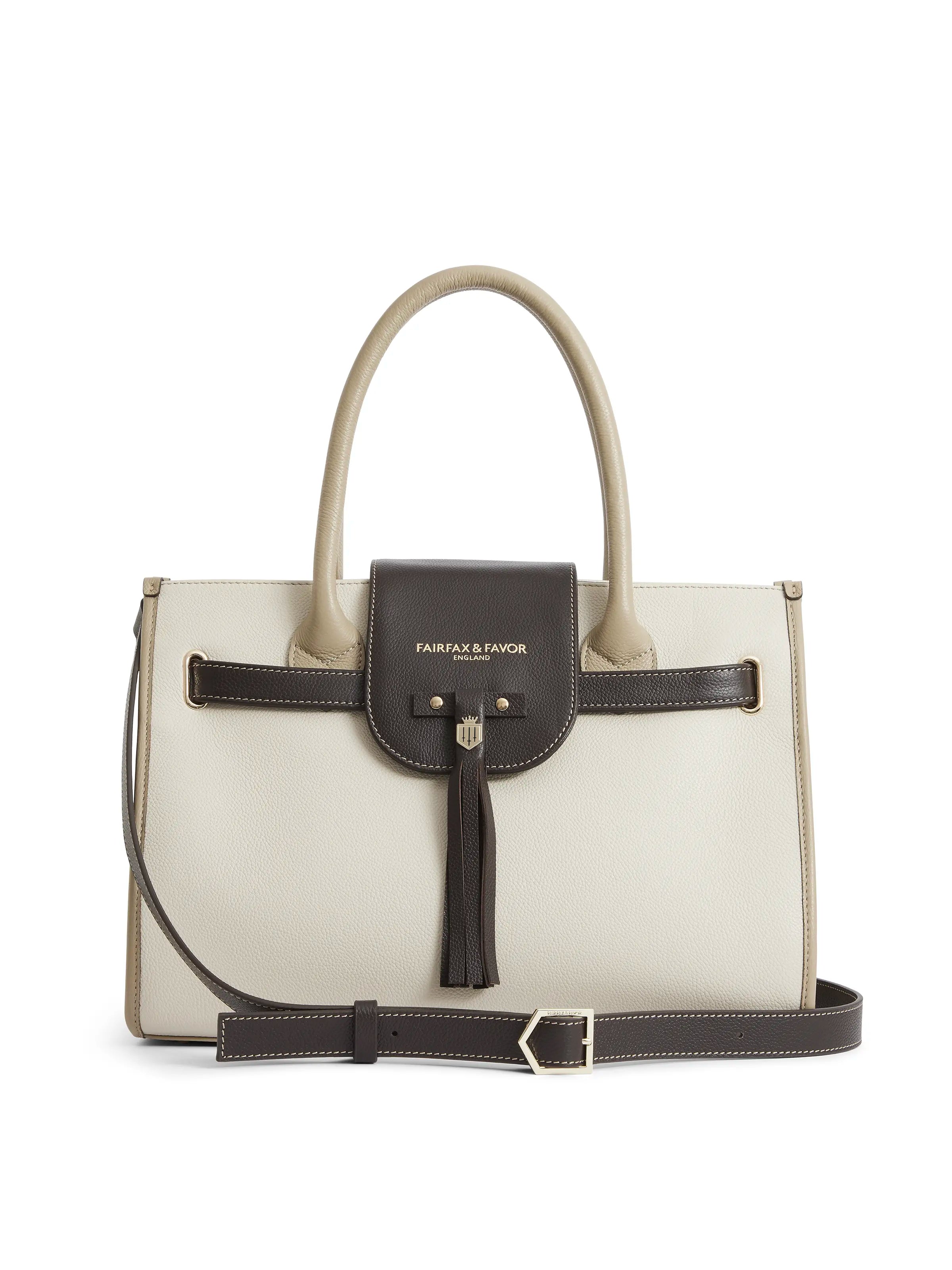 Windsor Handbag - Neutral Tri-Color Tote Bag for Women, Fashionable & Versatile Purse for Work, Travel & Everyday Use