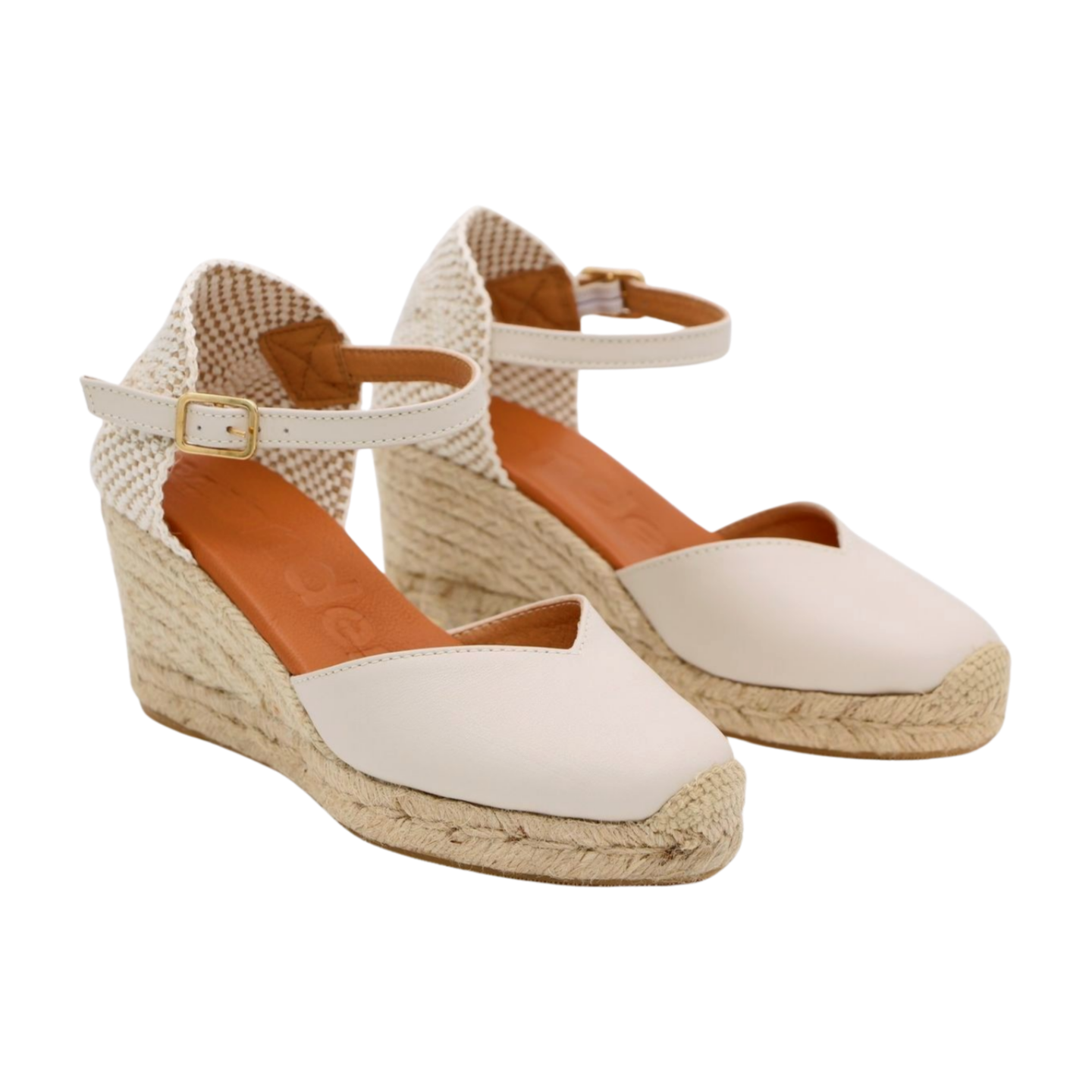 WONDERS Ivory Leather Espadrille SINAI 85 - Women's Comfortable Summer Sandals for Beach, Vacation & Casual Outings