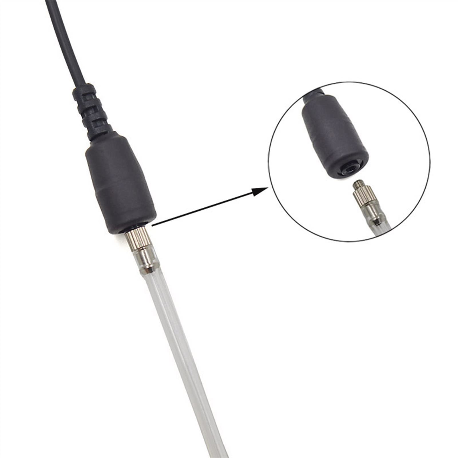BMINO 2-Pin PTT Headset Microphone for Kenwood Walkie-Talkies - Compatible with Two-Way Radios, Clear Communication for Security, Construction & Outdoor Adventures
