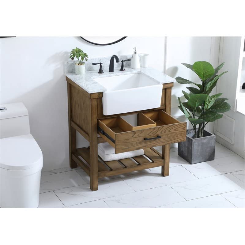 30-Inch Green Wood Bathroom Vanity with Backsplash - Elegant Single Sink Vanity for Modern Bathroom Decor | Perfect for Small Spaces & Guest Bathrooms
