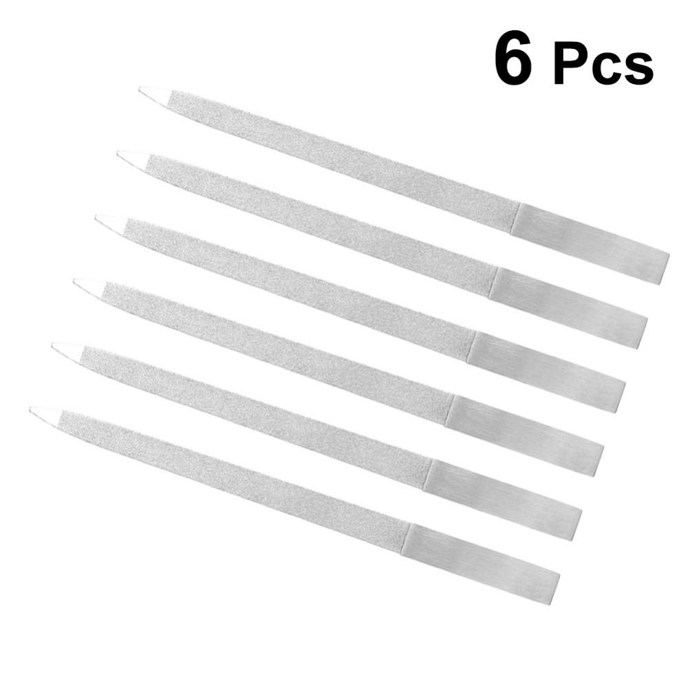 EXCLUZO 6PCS Double-Sided Nail Files - Professional Emery Board for Manicure, Pedicure & Nail Care - Nail Buffing & Shaping Tools for Home, Salon & Travel Use