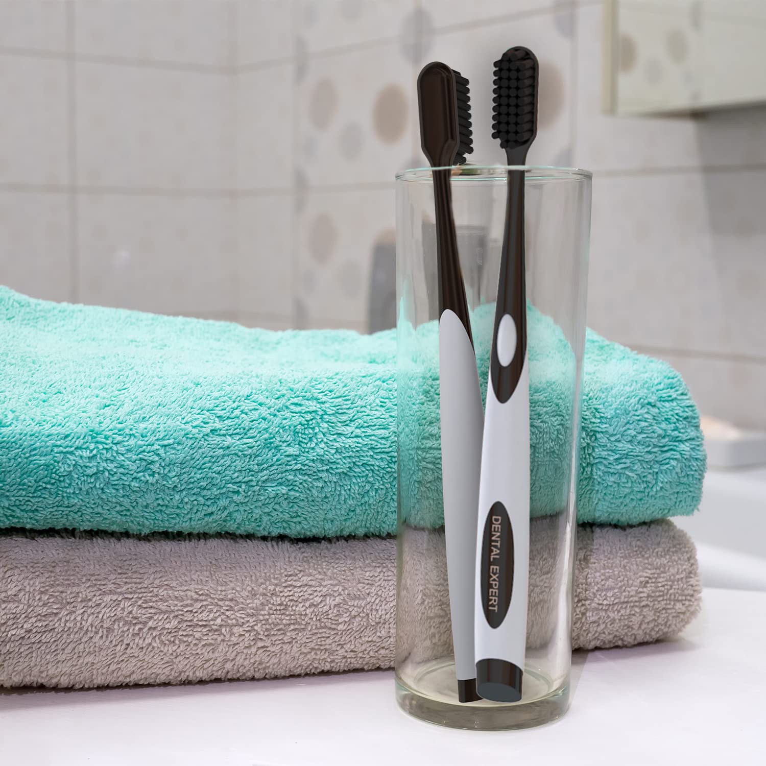 Black Charcoal Toothbrush Ultra Soft Bristles for Sensitive Teeth & Gums - Gentle Teeth Whitening Brush for Adults & Kids [Family Pack 6-PC] - Perfect for Daily Oral Care, Travel & Eco-Friendly Home Use