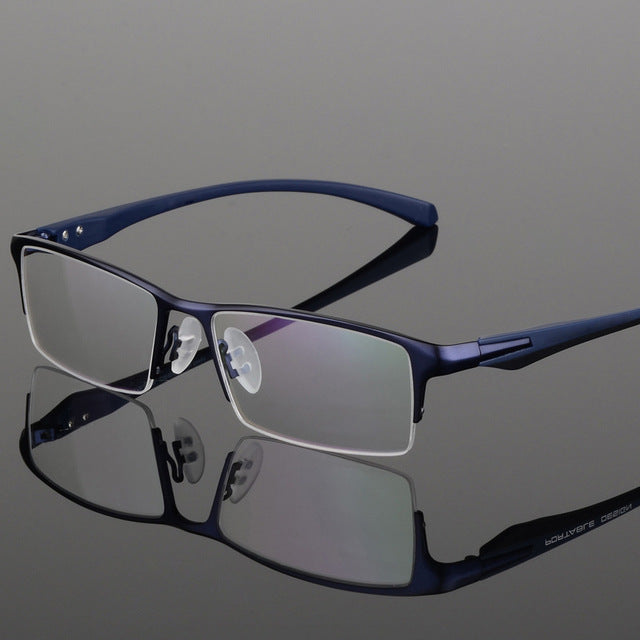 Bclear Men's Titanium Alloy Eyeglasses - Lightweight Flexible Frames with IP Electroplating, Full Rim & Half Rim Options for Work, Reading & Daily Wear