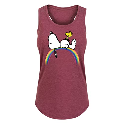 Snoopy Rainbow Art - Heather Wine