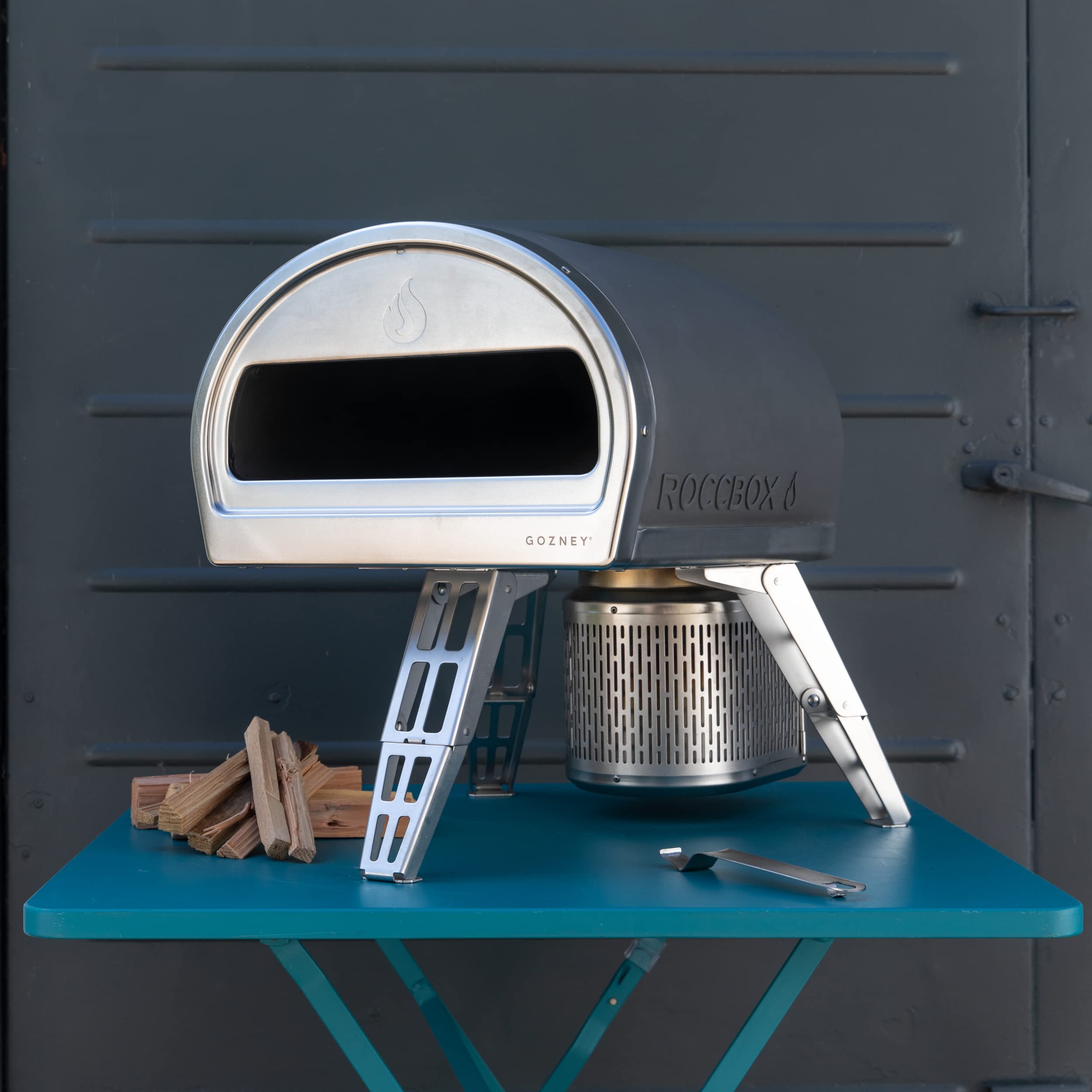 Gozney Roccbox Wood Burner 2.0 - Portable Wood-Fired Pizza Oven Attachment for Roccbox - Perfect for Outdoor Cooking, Backyard Parties & Camping