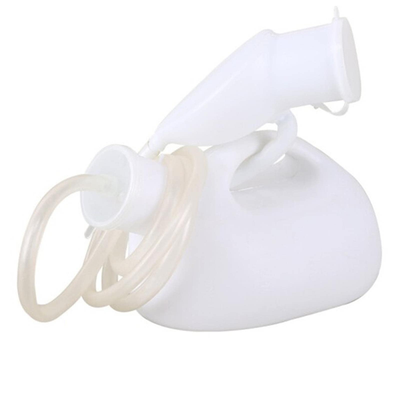 2000ml Large Plastic Handheld Male Urinal with Screw Cap - Portable Pee Bottle for Camping, Car, Travel, Traffic Jams & Queues - White (Ideal for Road Trips & Outdoor Adventures)