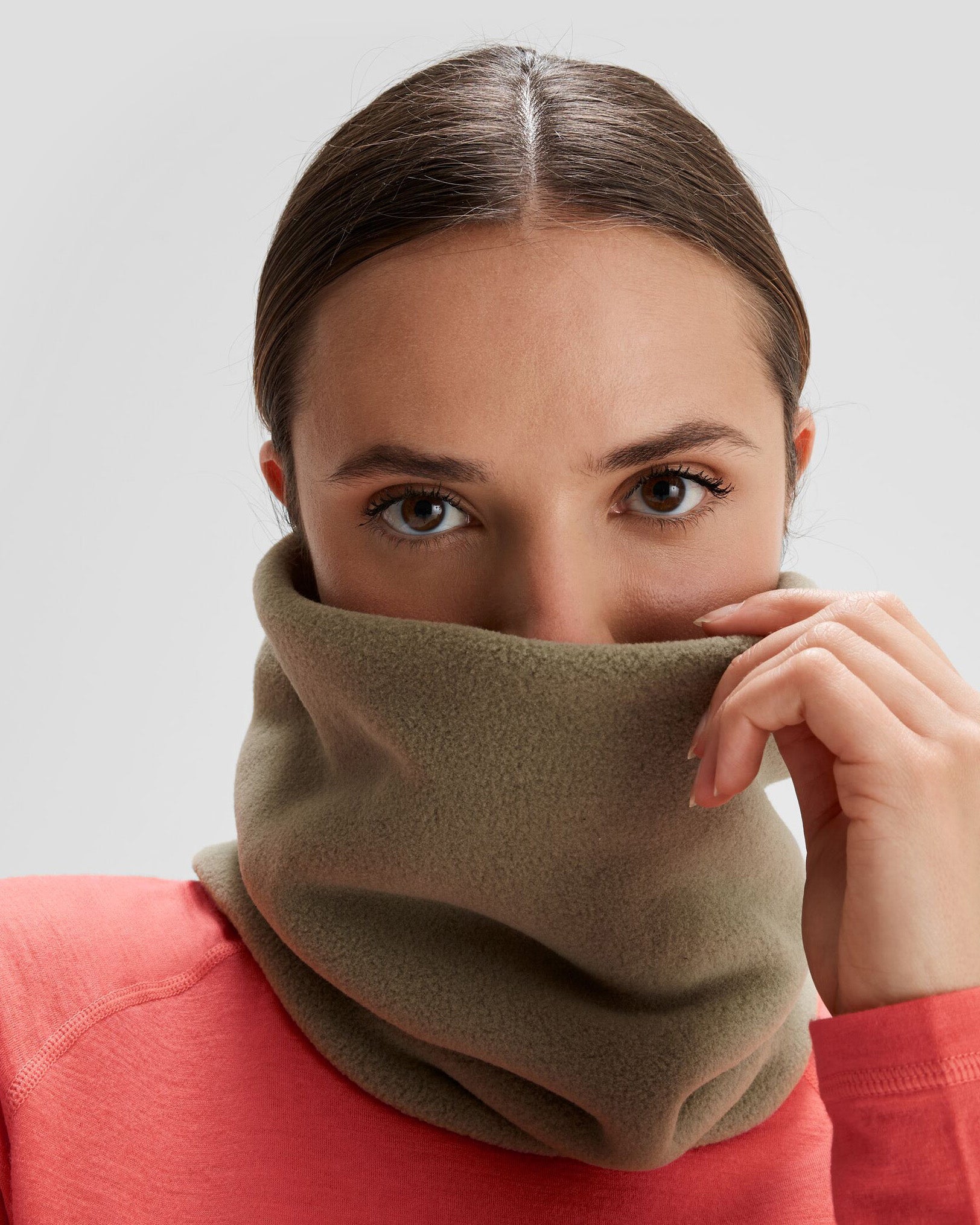 Ridge 100 PrimaLoft® Bio Fleece Neck Gaiter - Warm Winter Face Mask for Men & Women - Perfect for Skiing, Hiking, and Outdoor Activities in Cold Weather - Beech Color