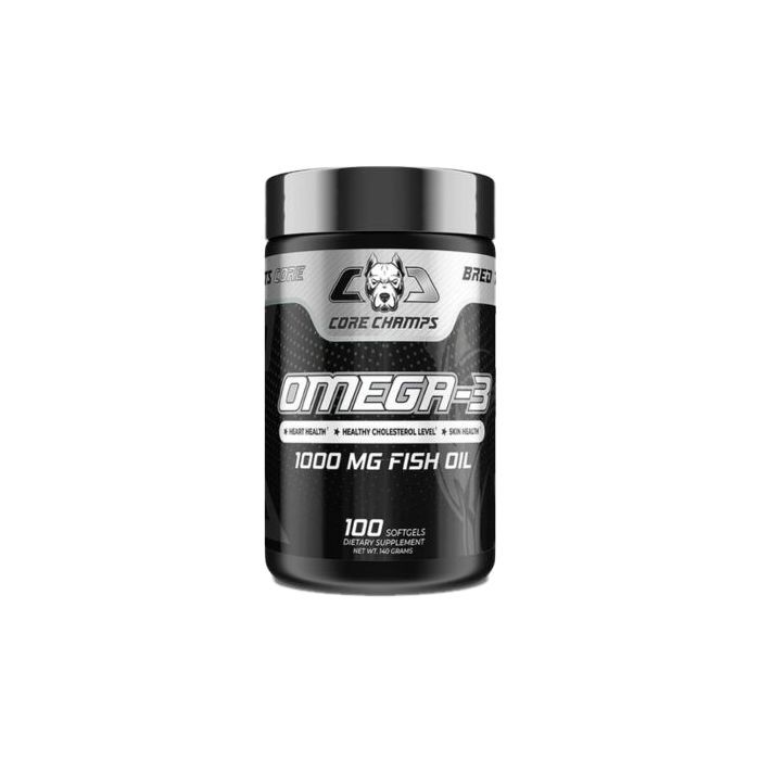 Core Champs Omega 3 Fish Oil 1000mg Softgels - High EPA DHA Supplement for Heart, Brain & Joint Health - Supports Cognitive Function & Cardiovascular Wellness - Perfect for Daily Nutrition & Active Lifestyle