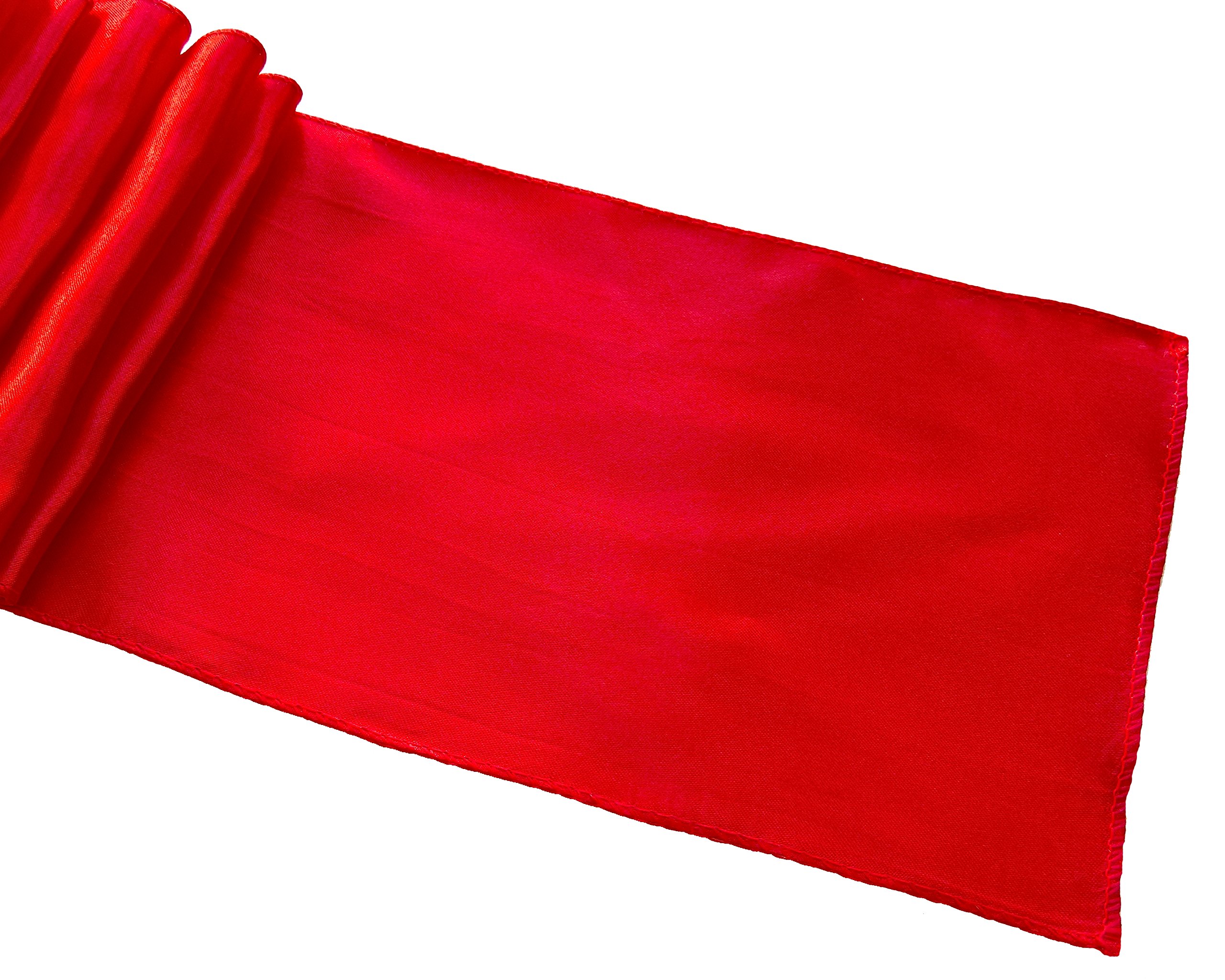 6-Pack 106 Inch Red Satin Sashes for Weddings, Prom, Pageants & Special Events - Elegant Decorative Ribbon for Chair Decor, Gift Wrapping & Party Decorations