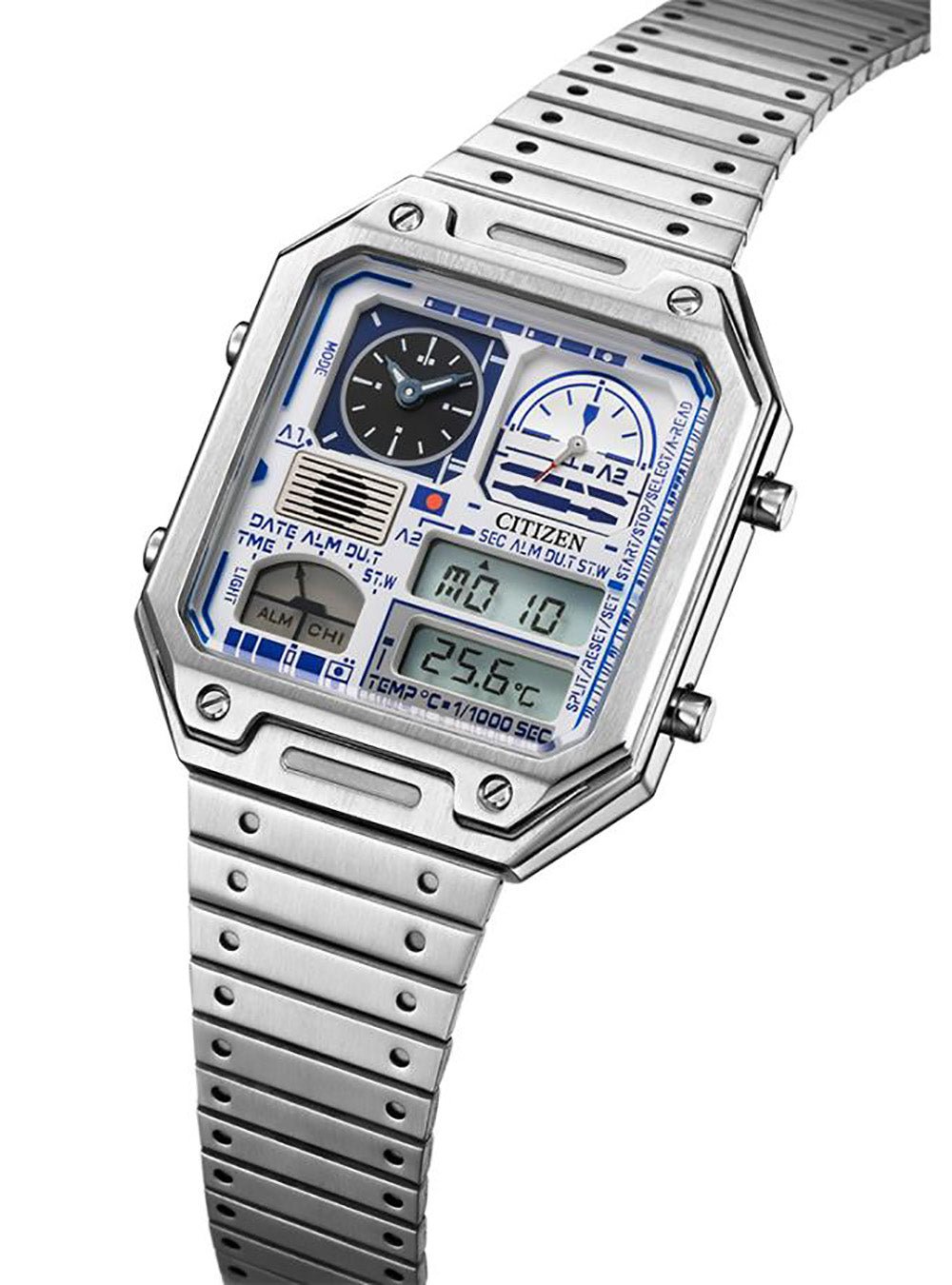 CITIZEN Eco-Drive R2-D2 Limited Edition JG2121-54A Men's Watch with Thermo Sensor - Star Wars Collector's Item for Fans & Gift Giving