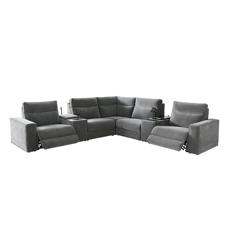 EliteNest Smart Reclining Theater Sofa with Built-in Bluetooth Speakers - Luxury Home Theater Seating for Movie Nights & Gaming Setup