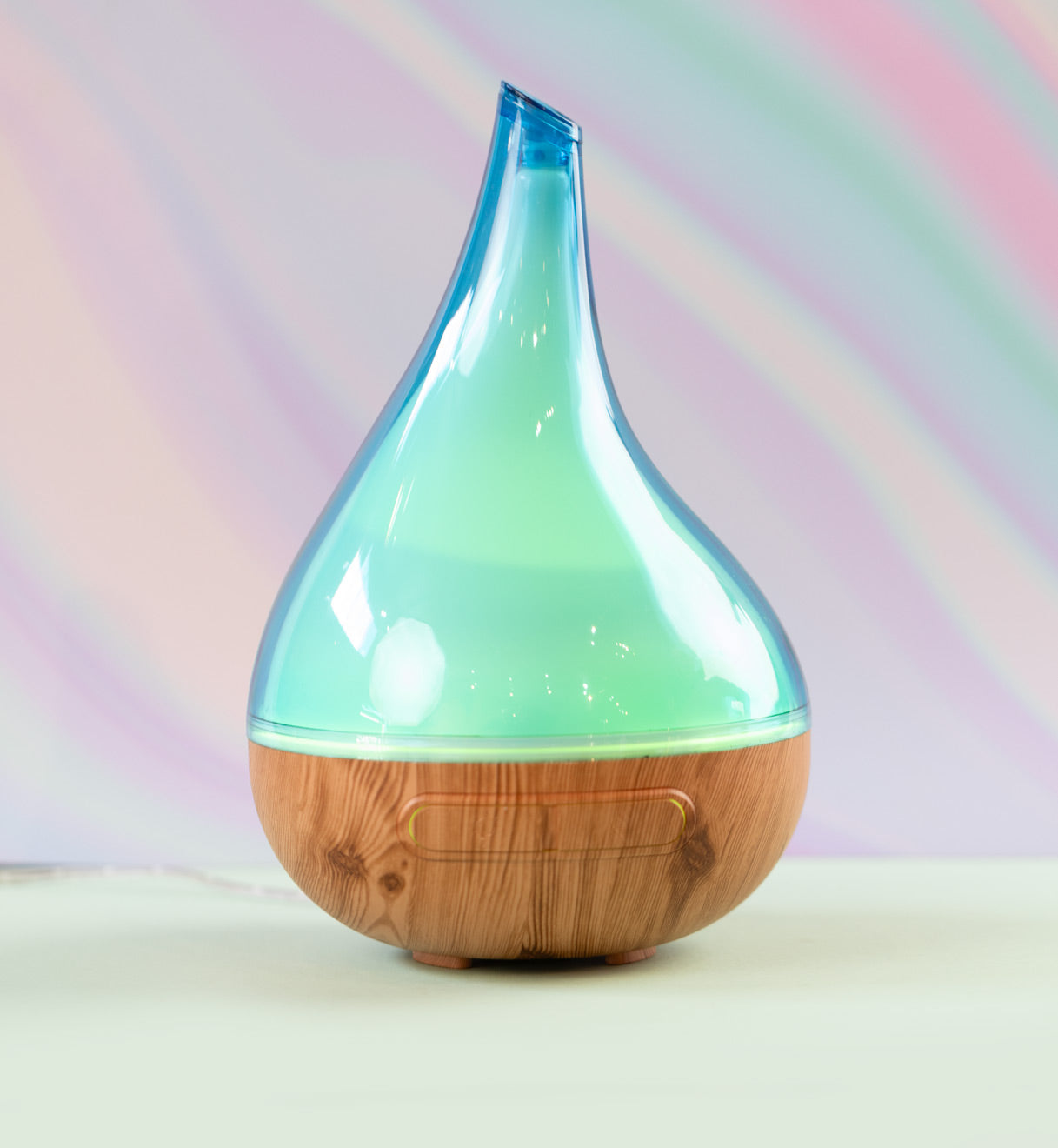 Aroma Bloom Essential Oil Diffuser - Wood & Turquoise Ultrasonic Humidifier with Bonus Essential Oils | Perfect for Home, Office, Yoga & Spa Relaxation