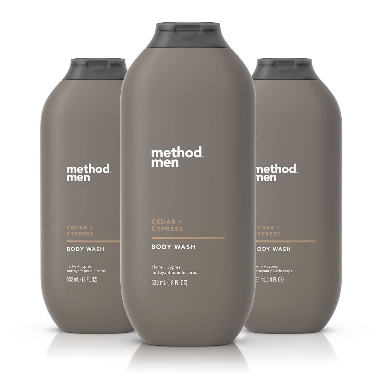 Method Men's Body Wash - Cedar & Cypress Scent, 18 fl oz | Paraben & Phthalate Free | Moisturizing & Softening | For Shower & Daily Grooming Routine