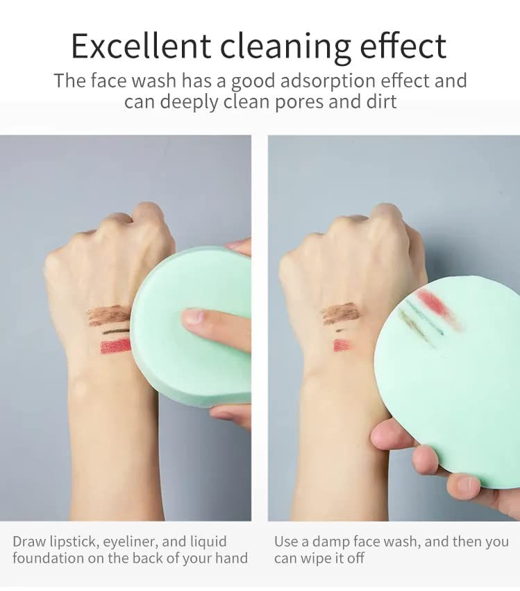 Ghelonadi Reusable Makeup Remover Pads Set - Eco-Friendly Facial Cleansing Sponges for Eye & Face Makeup Removal, Spa & Daily Skincare (2-Pack, Multicolor) | Perfect for Travel, Gym & Gentle Exfoliation