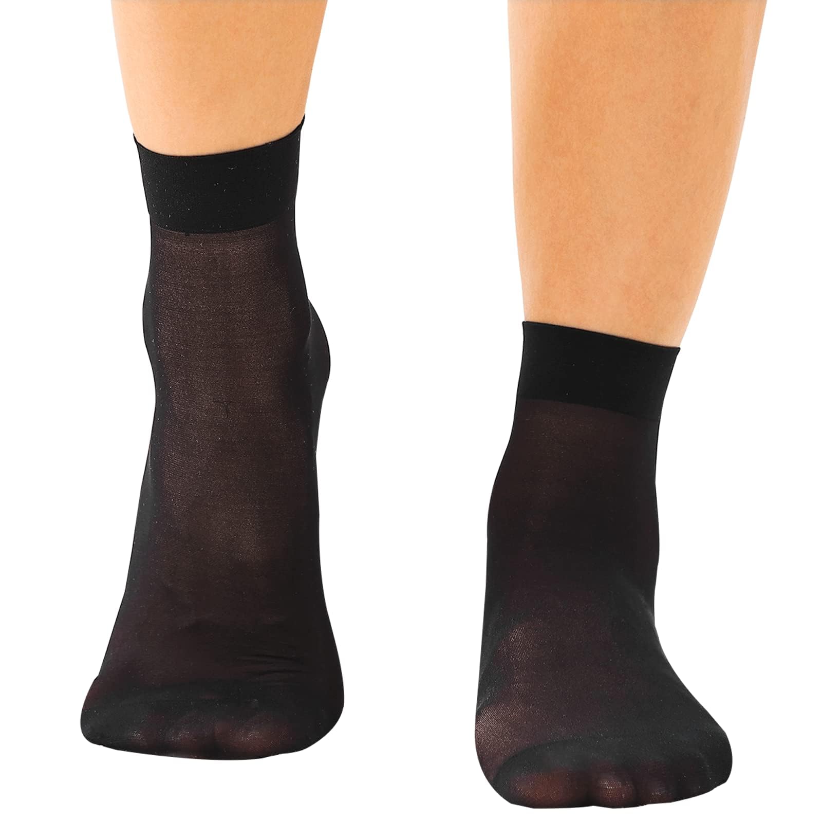 9 Pack Women's Ankle Socks - Sheer Pop Nylon Socks, Silky & Breathable Hosiery for Everyday Wear, Workout & Casual Outfits