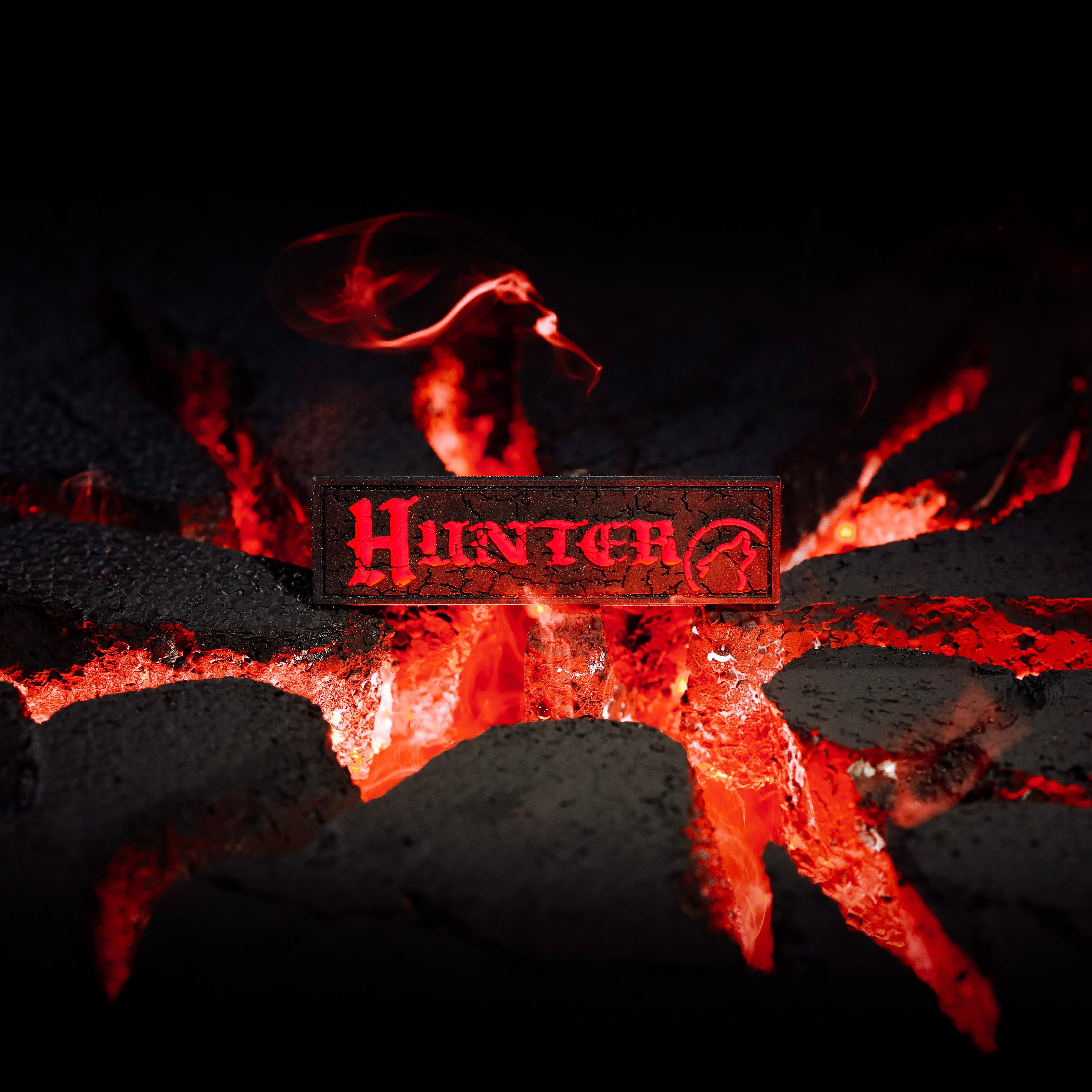 Immortal Red Hunter Velcro Patch - Military Style Hook and Loop Patch for Tactical Gear, Jackets, Hats & Backpacks - Perfect for Outdoor Adventures, Hunting & Military Enthusiasts