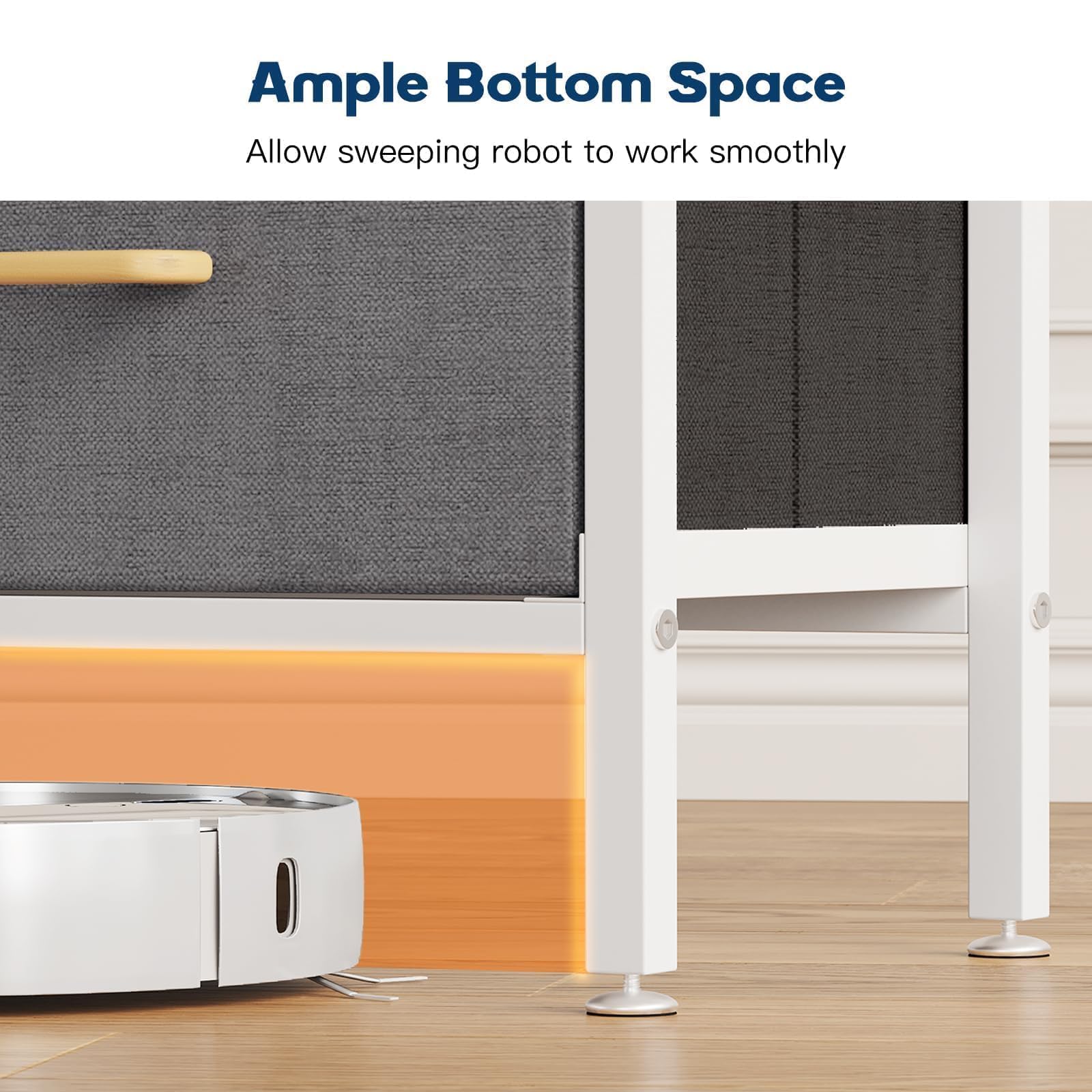 AODK 52-Inch Tall Dresser with Charging Station & 9 Storage Drawers - Light Grey Fabric Dresser for Bedroom, Hallway, or Living Room - Perfect for Organizing Clothes, Accessories & Electronics