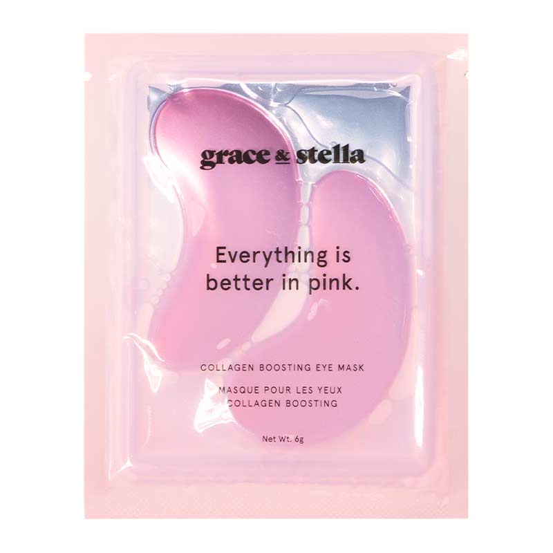 Grace & Stella Everything is Better In Pink Eye Masks 24 Pairs - Hydrating Under Eye Patches for Dark Circles & Puffiness - Perfect for Spa Nights, Travel & Self Care Routine