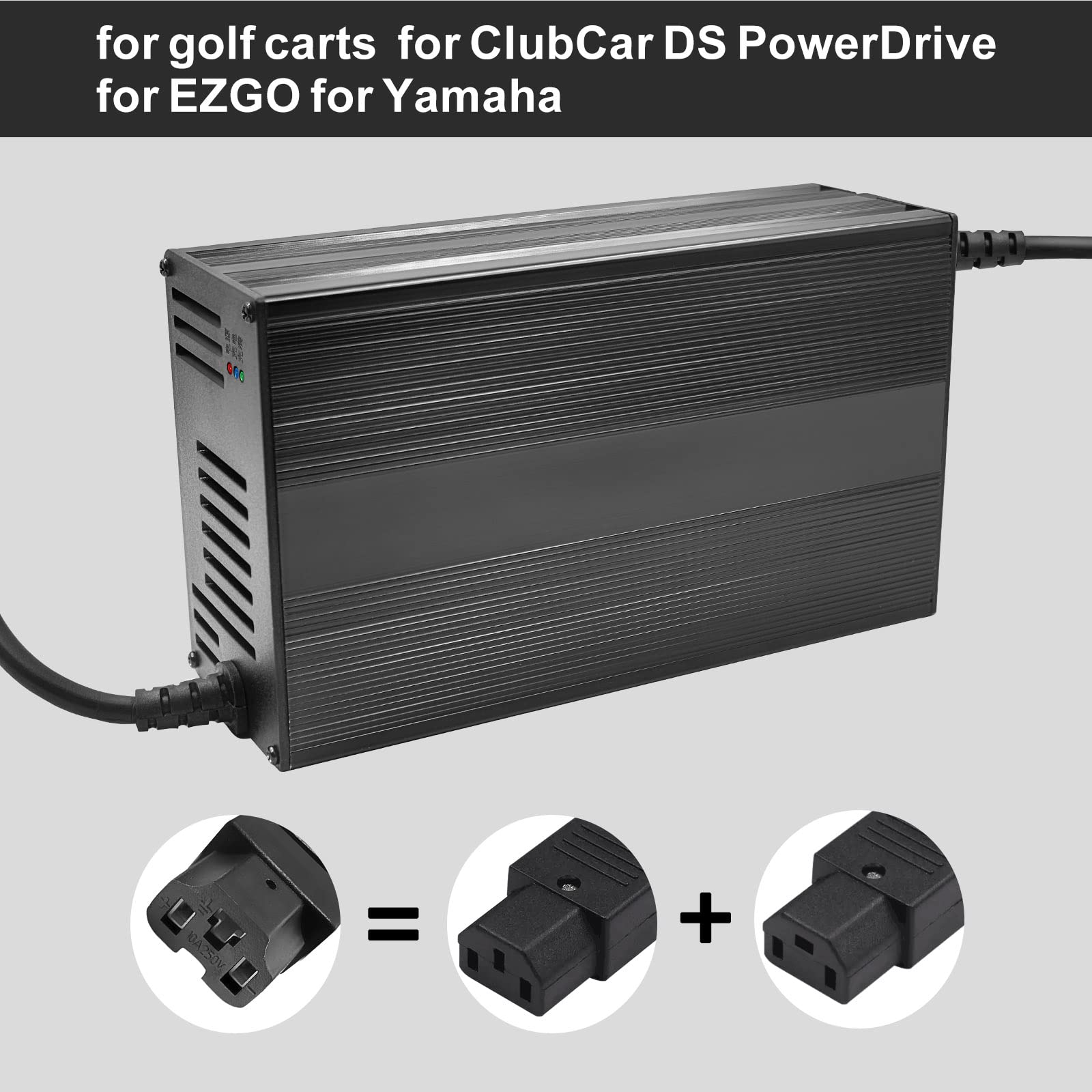 48V 36V 15A Lead Acid Battery Charger for Golf Cart, Electric Bike & Scooter - Compatible with ClubCar DS, PowerDrive, EZGO, Yamaha - Perfect for Home, RV & Outdoor Charging