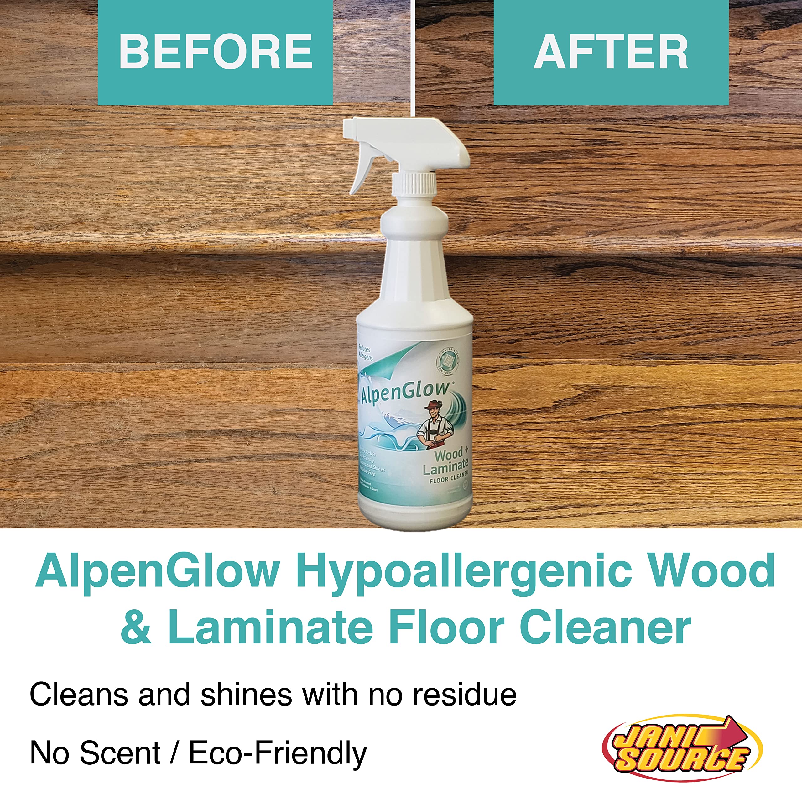 **AlpenGlow Hypoallergenic Wood & Laminate Floor Cleaner – Ready-to-Use Spray, 1 Quart (Pack of 12) – Safe for Pets & Kids, No Harsh Chemicals – Perfect for Homes, Offices & Hardwood Floors**    (Note: This optimized title includes SEO-friendly keywords like 