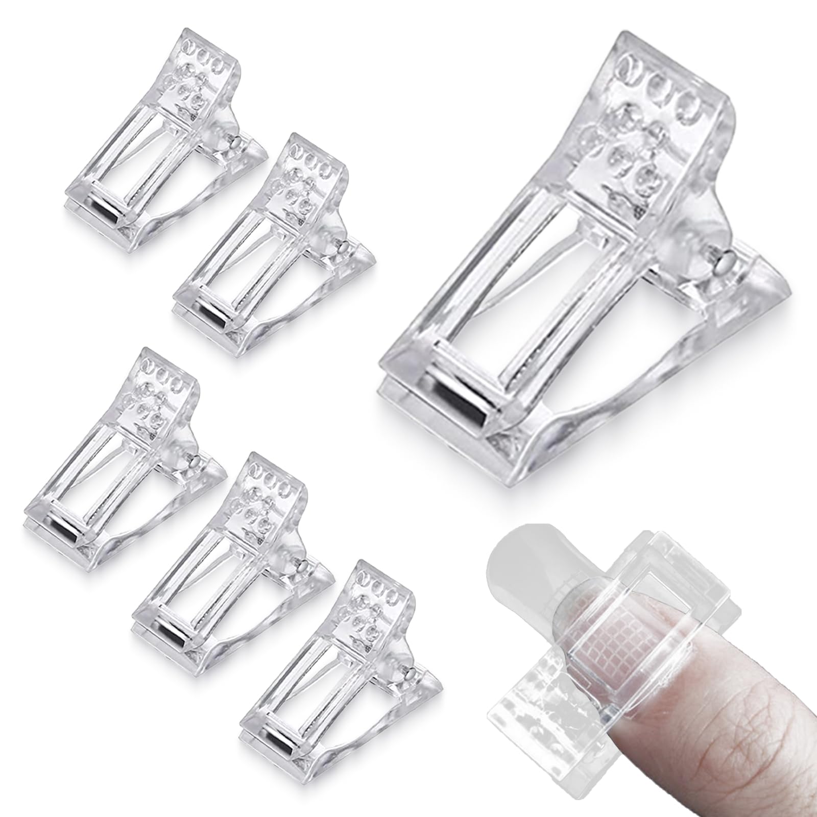 ZoeTekway 5-Piece Clear Poly Gel Nail Extension Kit - Professional DIY Nail Art Supplies for Salon & Home Manicure