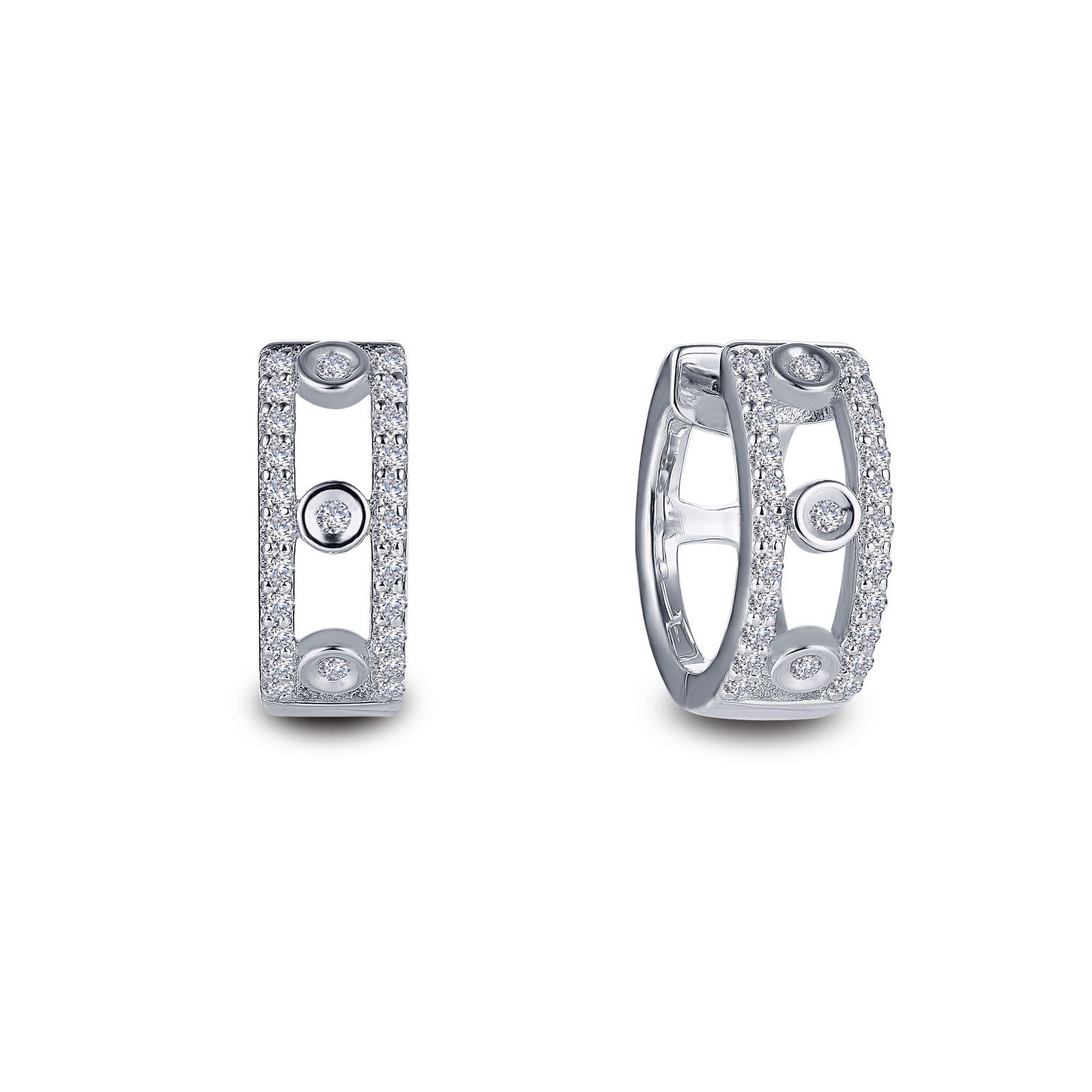 11mm Bezel Set Huggie Hoop Earrings - Minimalist Gold Huggies for Everyday Wear, Work & Date Night
