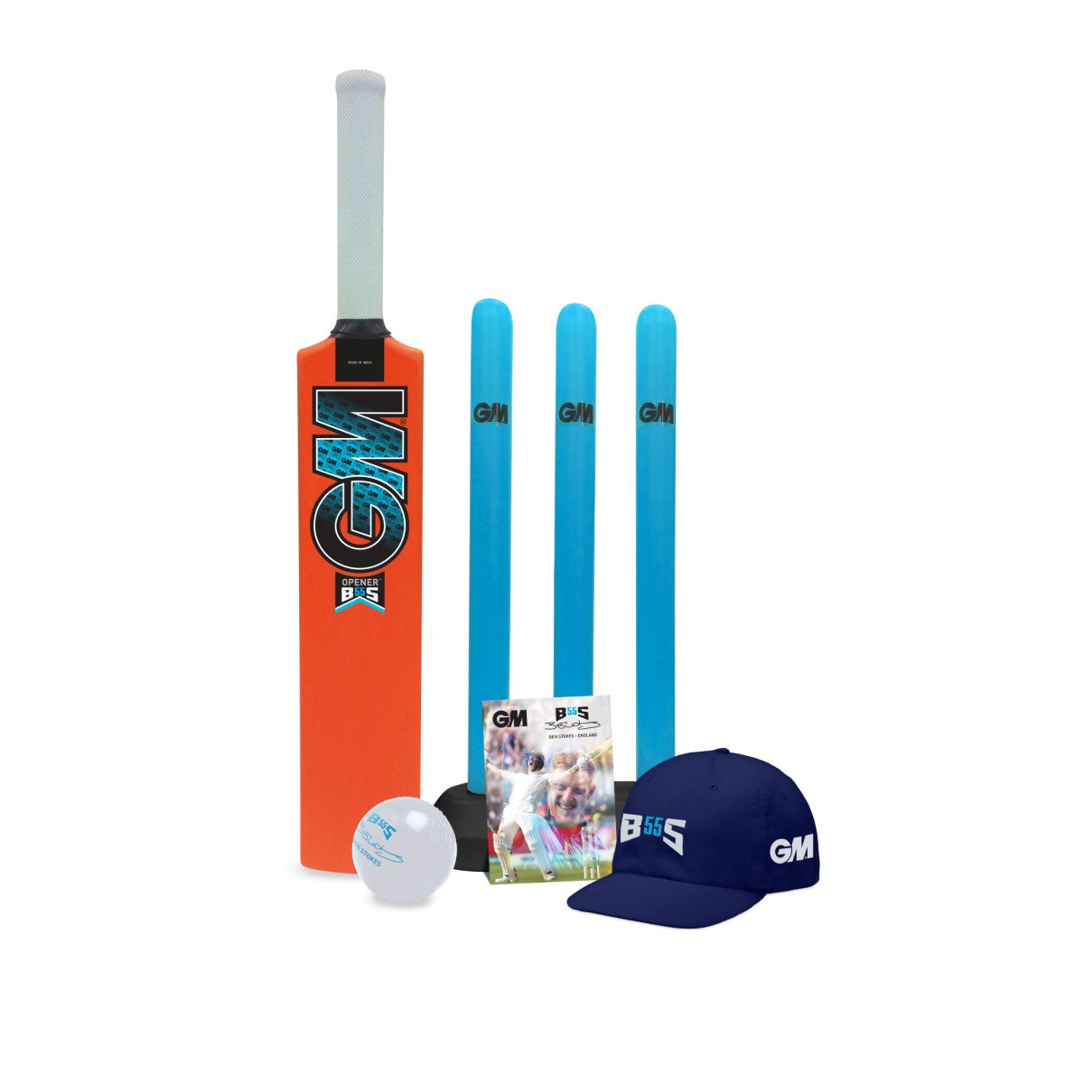 Gunn & Moore Diamond BS55 Cricket Bat & Ball Set 2024 - Perfect for Practice, Matches, and Training Sessions