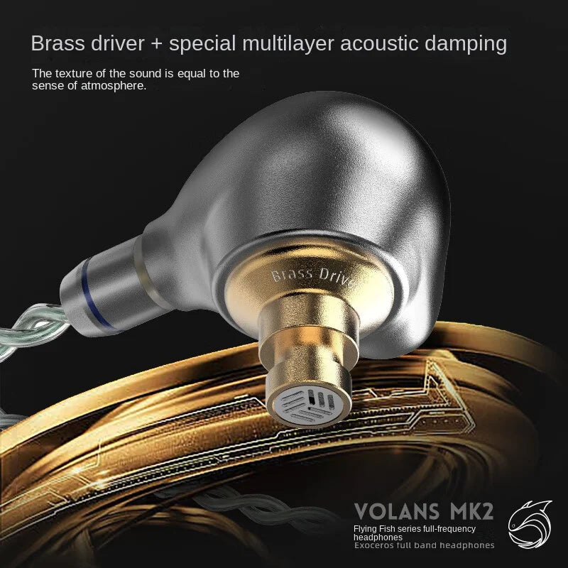 Astrotec Volans MK2 10mm PU + LCP Dynamic Driver HiFi In-Ear Earphones with Detachable Cable - Perfect for Audiophiles, Gaming, and Music Lovers