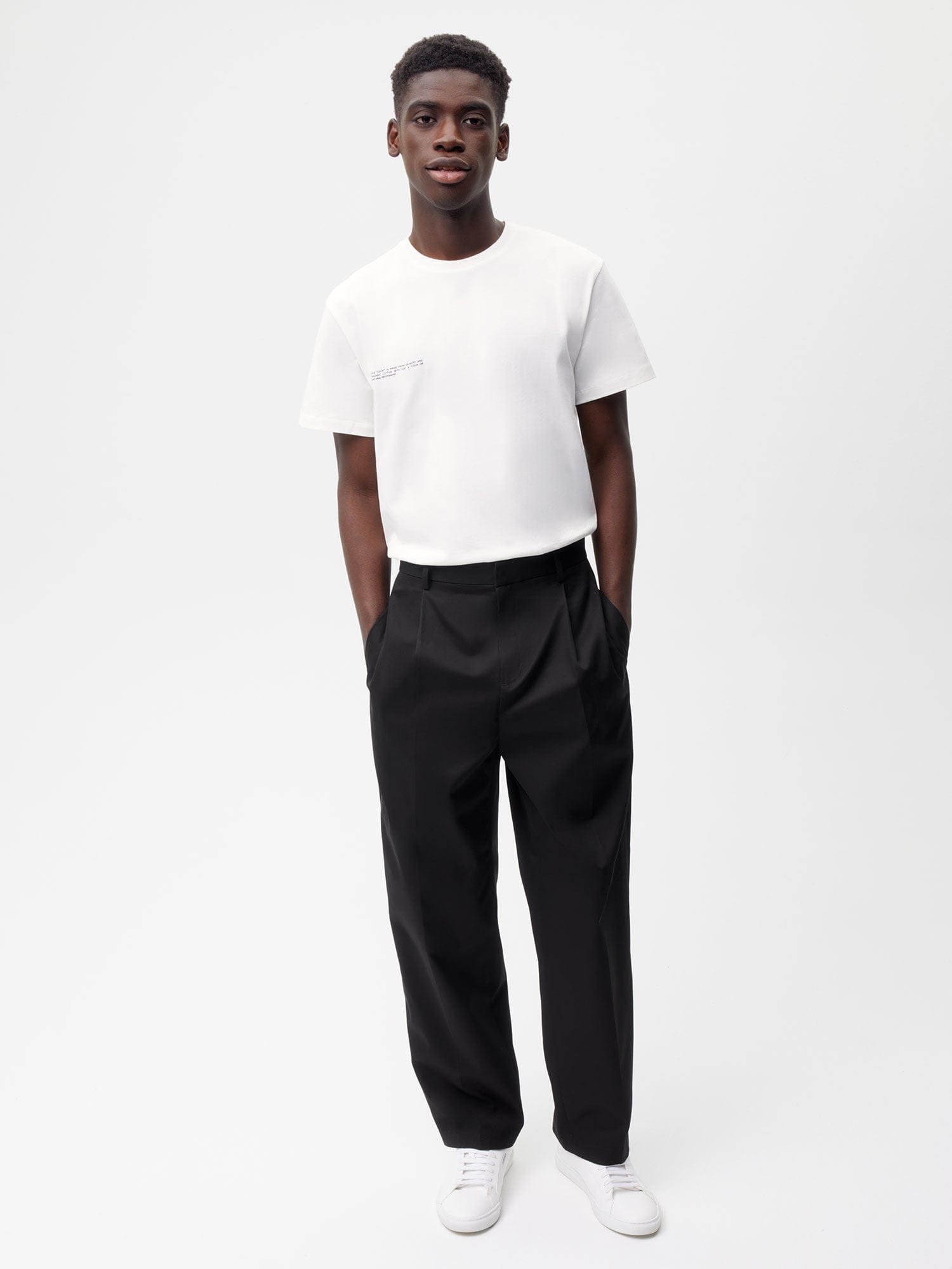 Premium Men's Organic Cotton Tailored Dress Pants - Slim Fit Black Business Casual Trousers for Office, Wedding & Formal Occasions