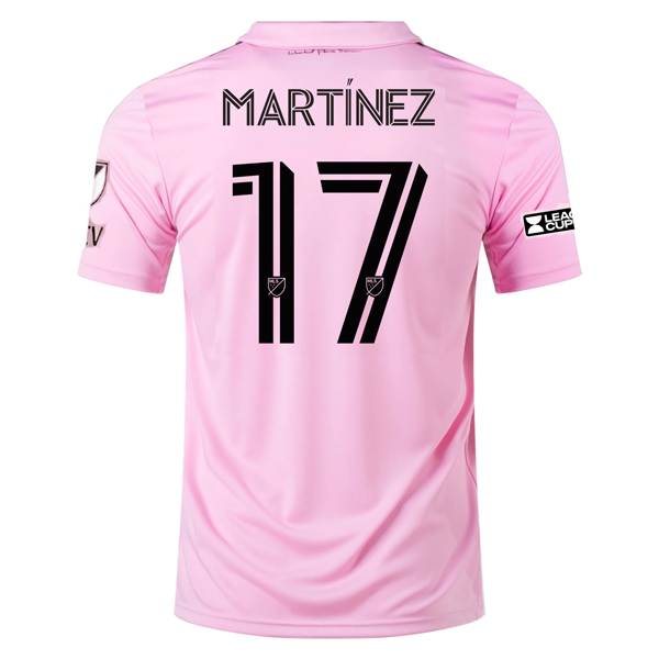 Adidas Inter Miami CF Josef Martínez Home Jersey 2023-2024 with MLS & Leagues Cup Patches - Authentic Match Details (True Pink/Black) - Perfect for Soccer Games, Fan Collections & Gift Giving