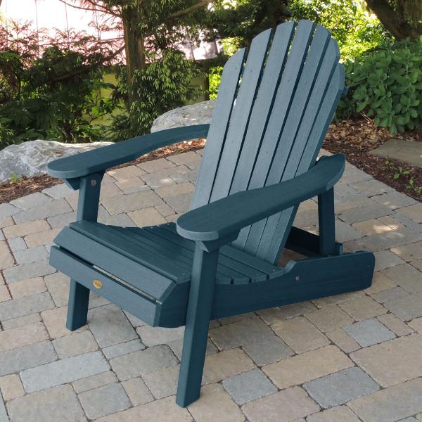 Hamilton Outdoor Folding & Reclining Adirondack Chair - Portable Patio Lounge Chair for Backyard, Poolside & Beach - Weather-Resistant Comfort for Relaxing Outdoors