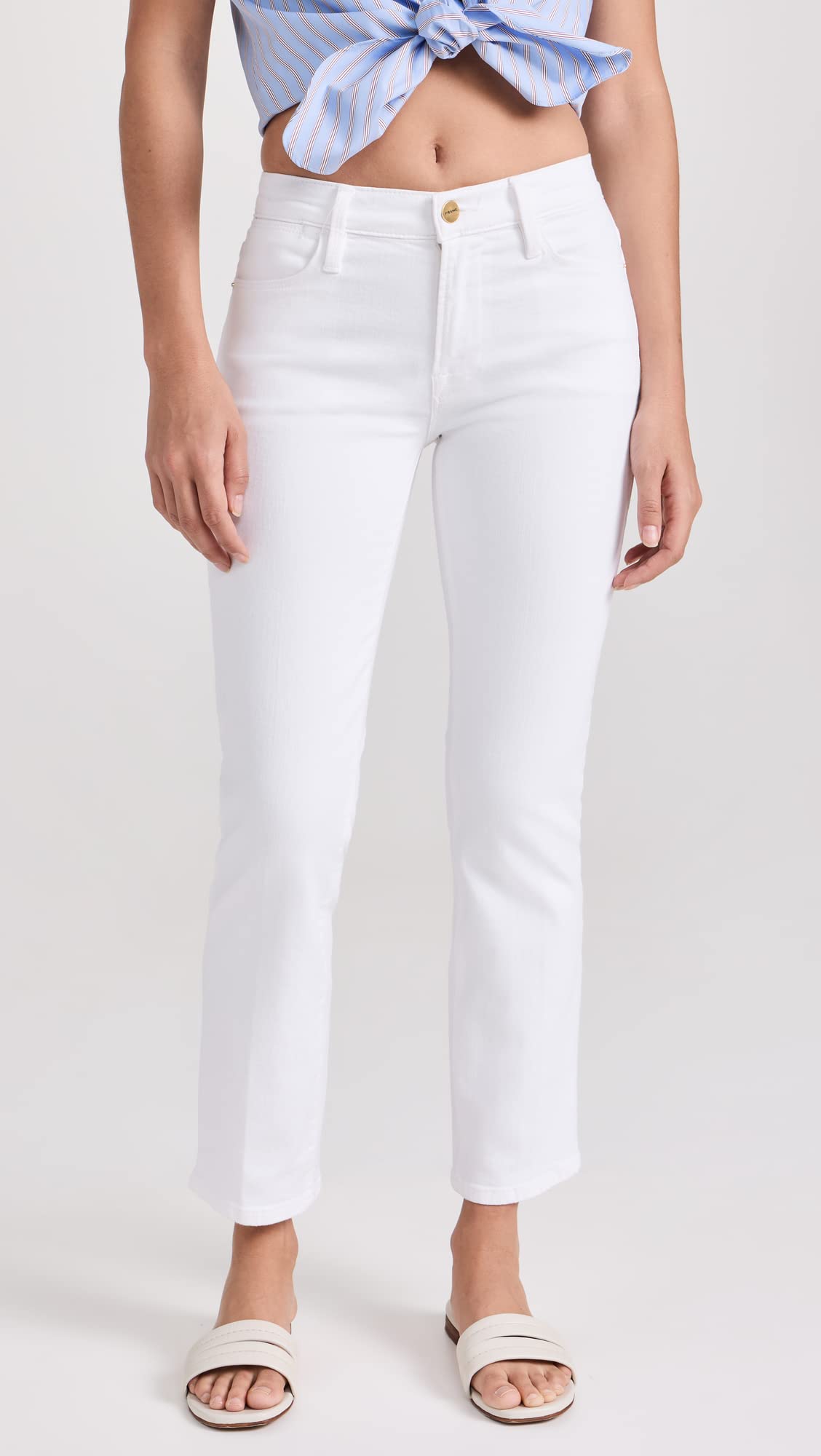 FRAME Women's High Waist Straight Leg Jeans - Stretch Denim Pants for Casual Wear & Everyday Outfits