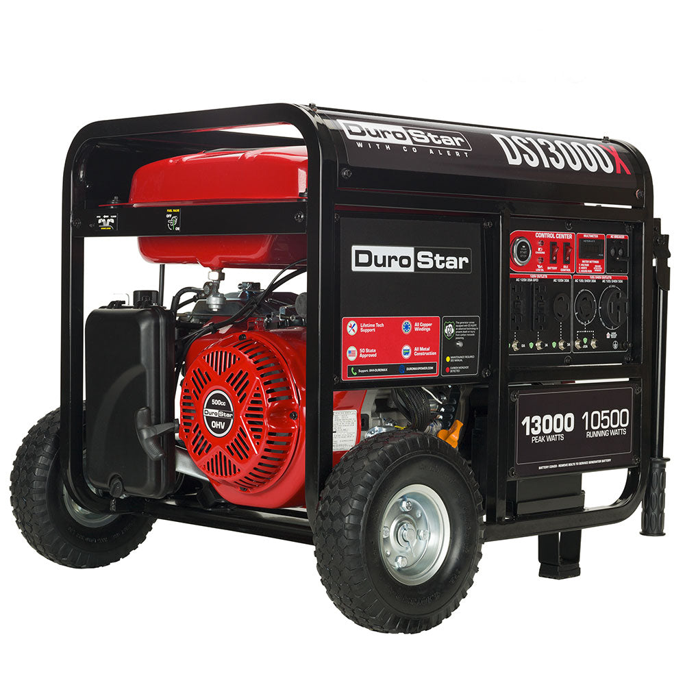13,000 Watt Portable Gasoline Generator with CO Alert - Reliable Backup Power for Home, Camping & Emergency Use