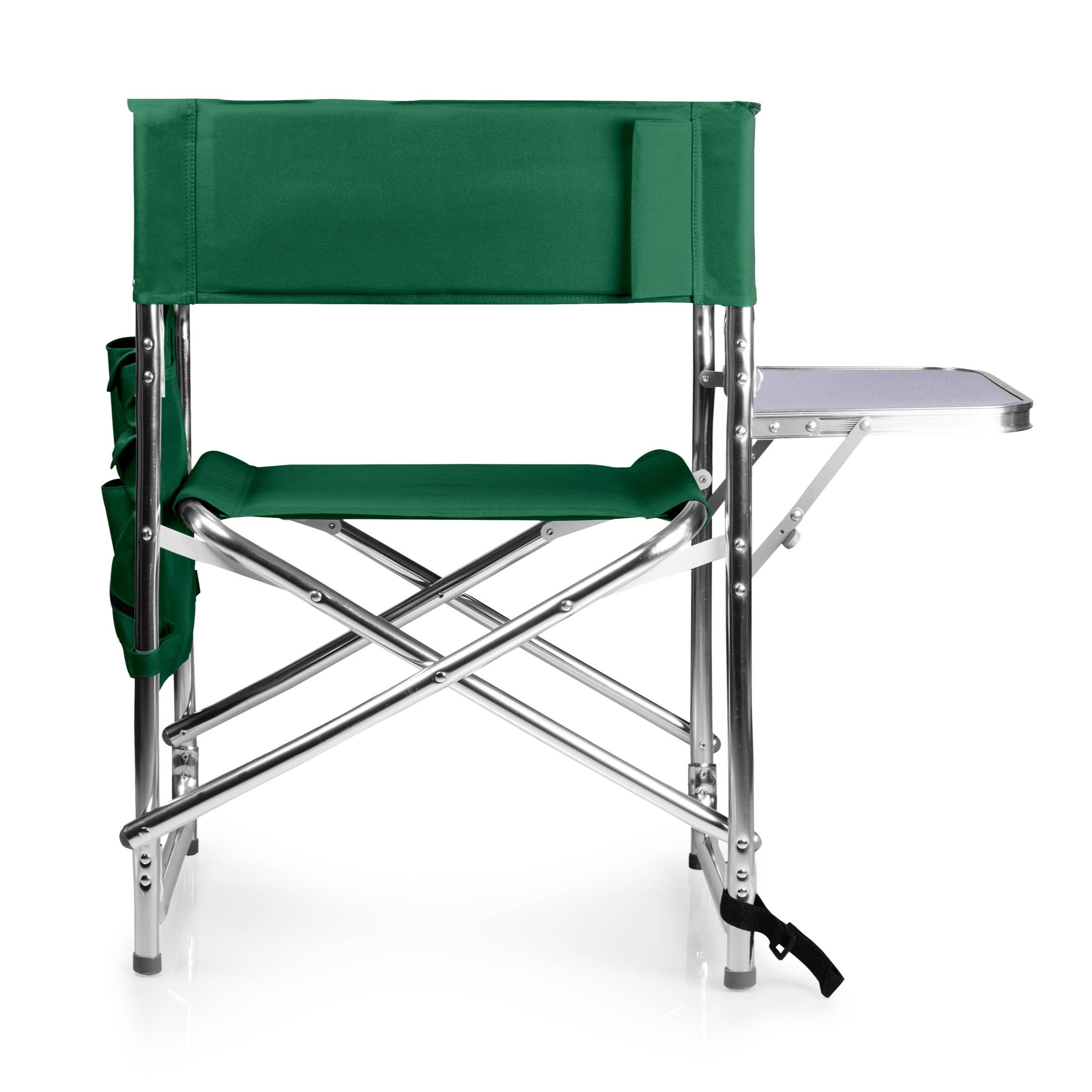 ONIVA - a Picnic Time Brand - Portable Folding Sports Chair with Side Table | Lightweight Beach & Camping Chair for Adults | Perfect for Outdoor Events, Picnics, Sports Games & Backyard Relaxation (Hunter Green)