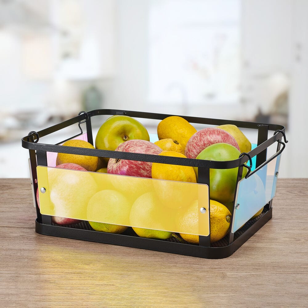 Ava Iridescent Stackable Storage Baskets - Organize Home, Office & Nursery - Perfect for Toys, Books & Decor