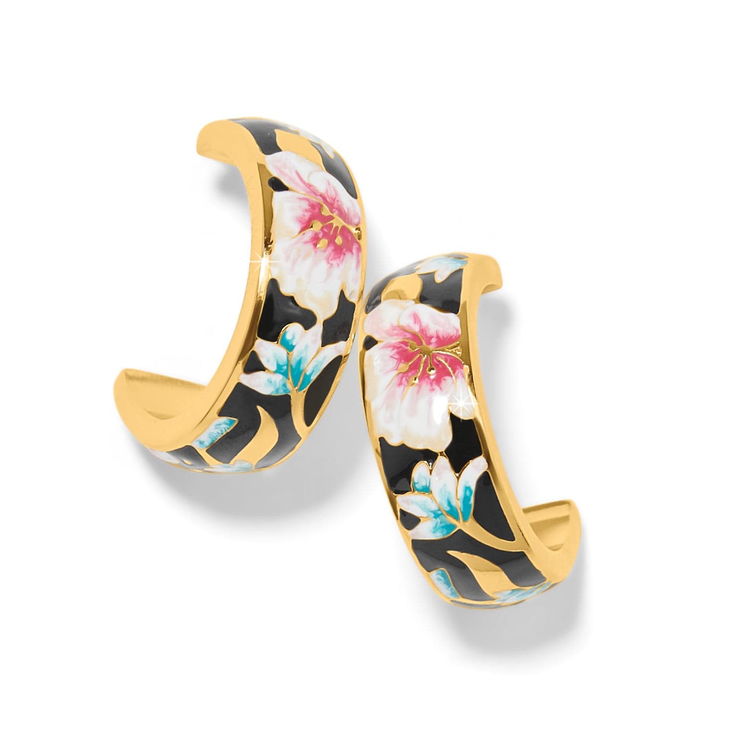 Botanique Butterfly Hoop Earrings - Dainty Floral Gold Jewelry for Women, Trendy Boho Accessories for Everyday Wear & Special Occasions