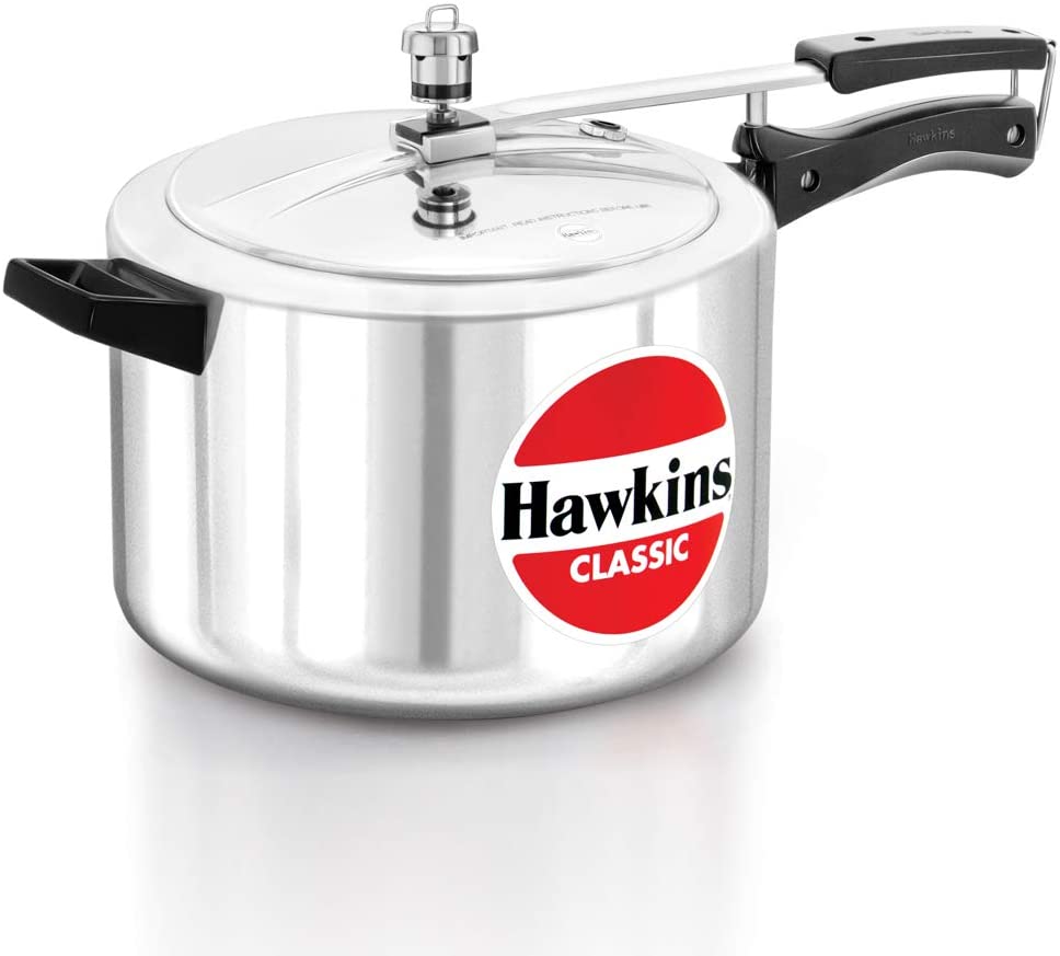 Hawkins CL8W Classic Aluminum Pressure Cooker 8 Liter Wide - Fast & Safe Cooking for Soups, Stews, and Meal Prep | Perfect for Home Chefs & Large Families