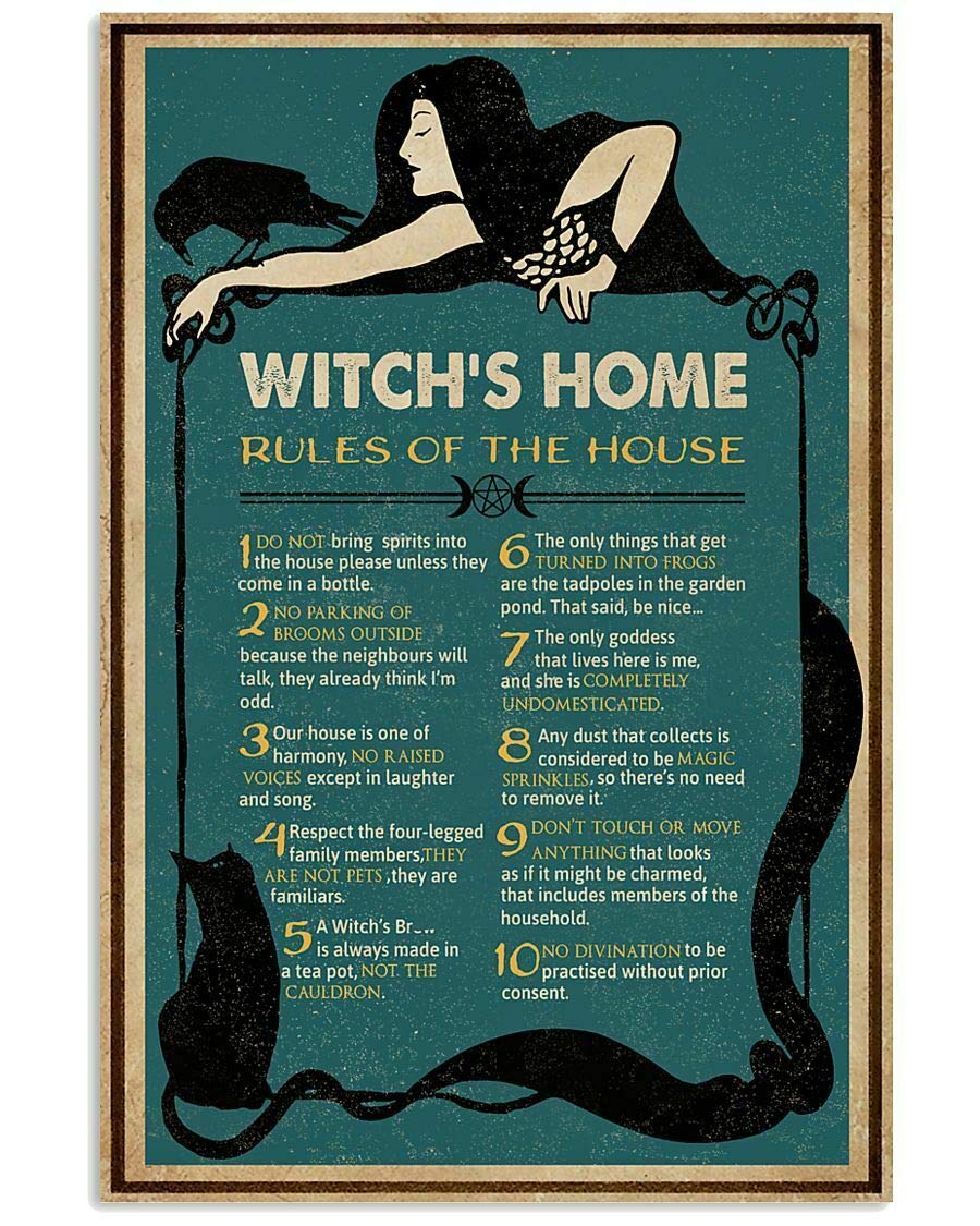 500-Piece Witch's Home Rules Jigsaw Puzzle - Fun & Challenging Green Puzzle for Adults & Kids, Educational Brain Game, Perfect Gift for Family Game Night & Party Activities