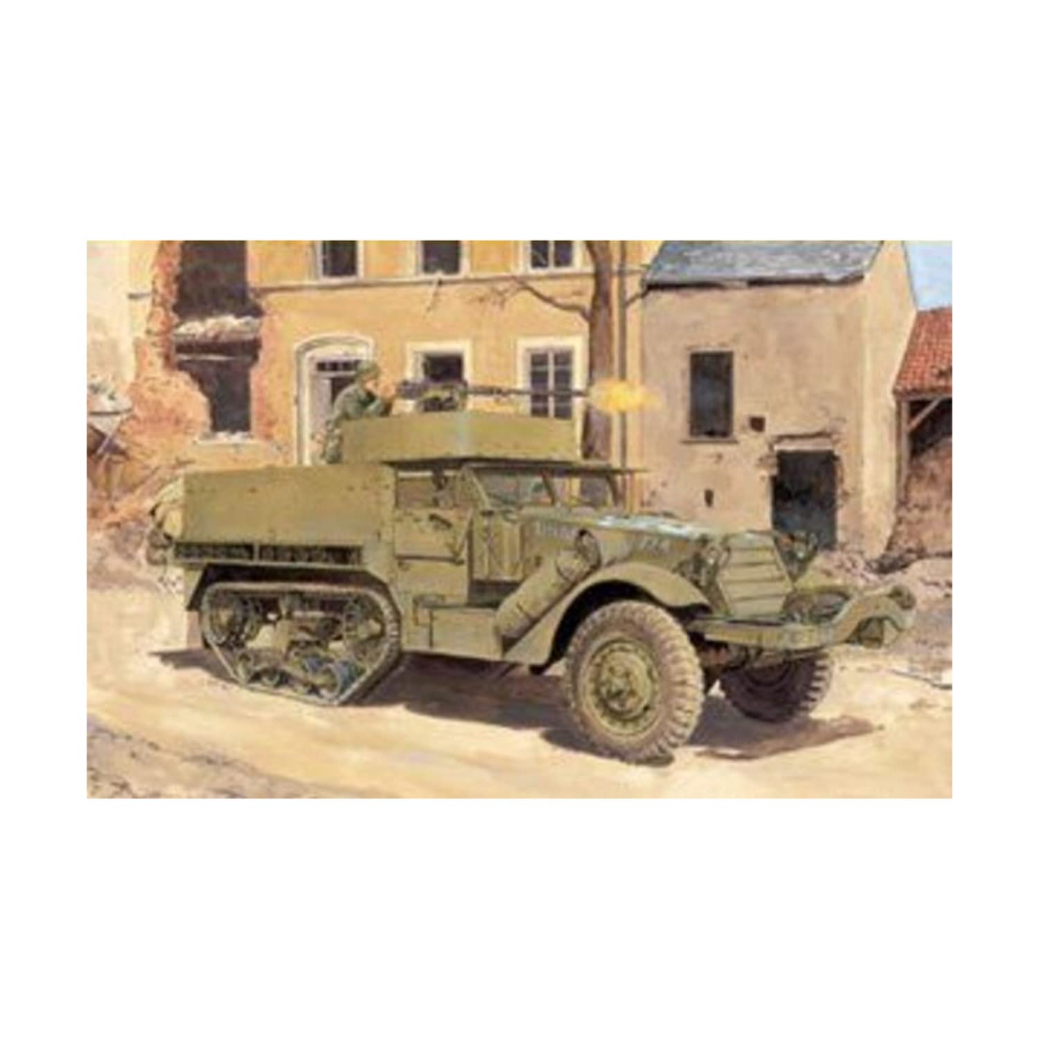 1/35 Scale Dragon U.S. M3A1 Half-Track Military Vehicle Model Kit - Perfect for WWII Collectors, Wargaming & Historical Dioramas