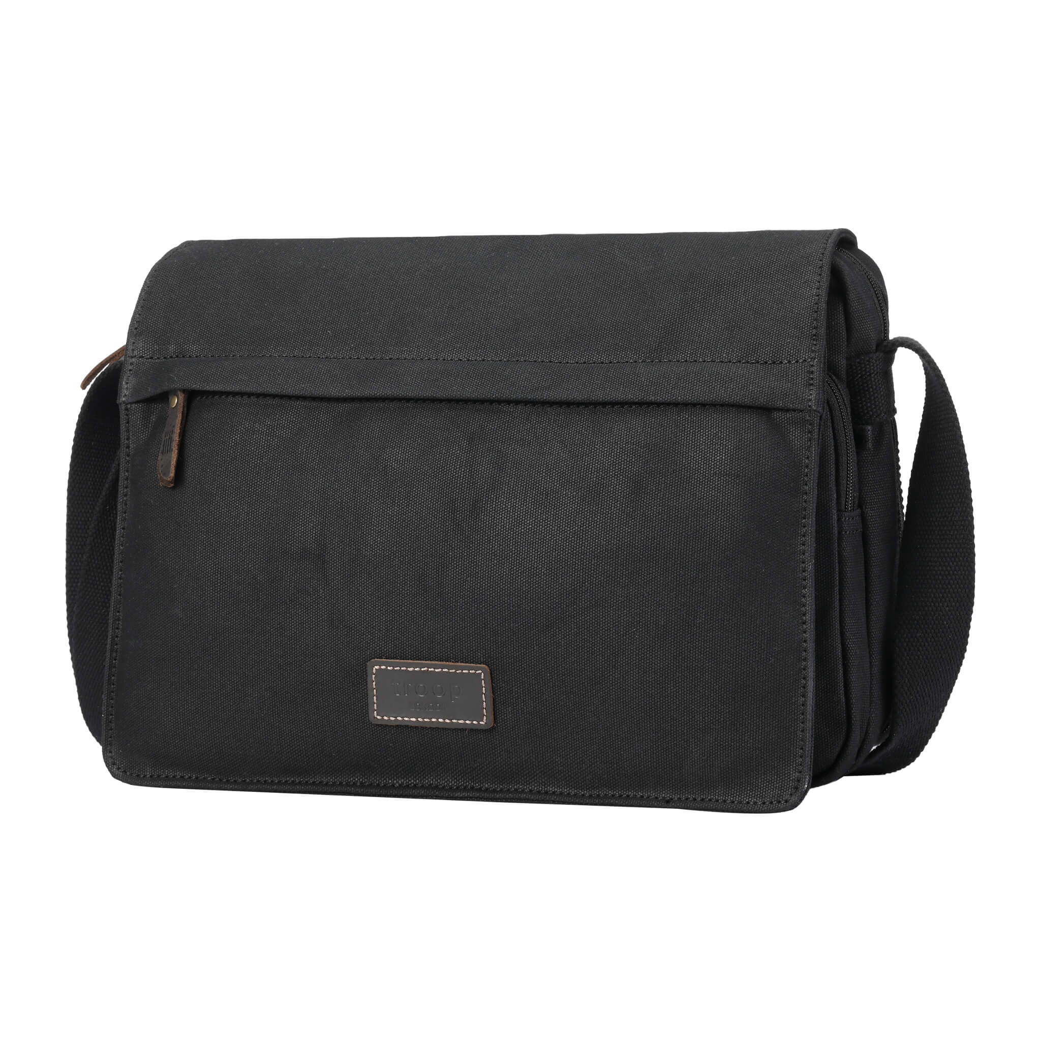 TRP0241 Troop London Classic Canvas Messenger Bag - Stylish & Durable Crossbody Bag for Men & Women - Perfect for Work, Travel & Everyday Use