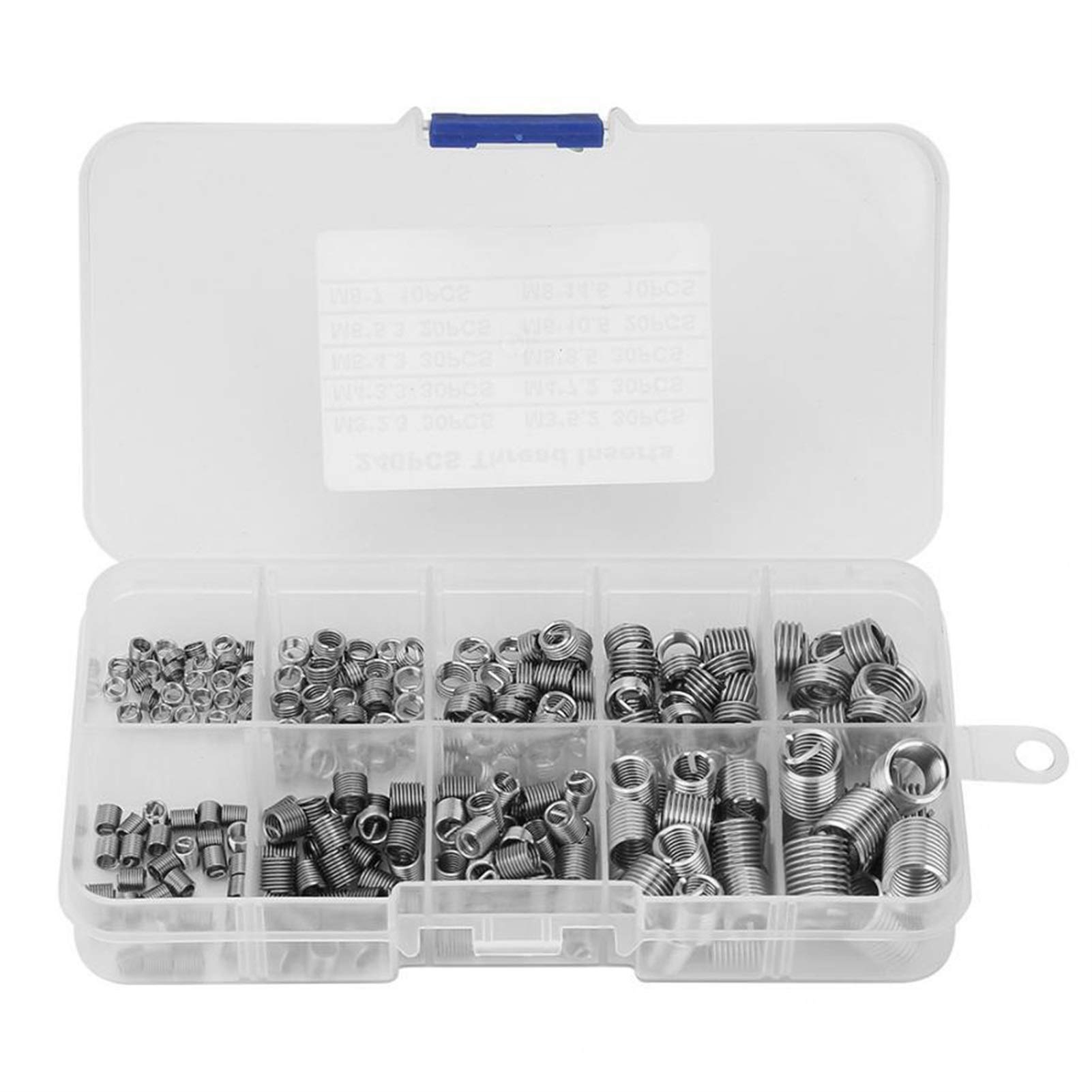 240pcs Stainless Steel Thread Repair Kit - Helical Coil Insert Screw Thread Repair Tool Set for Metal, Plastic & Wood - Perfect for Automotive, Plumbing & DIY Projects