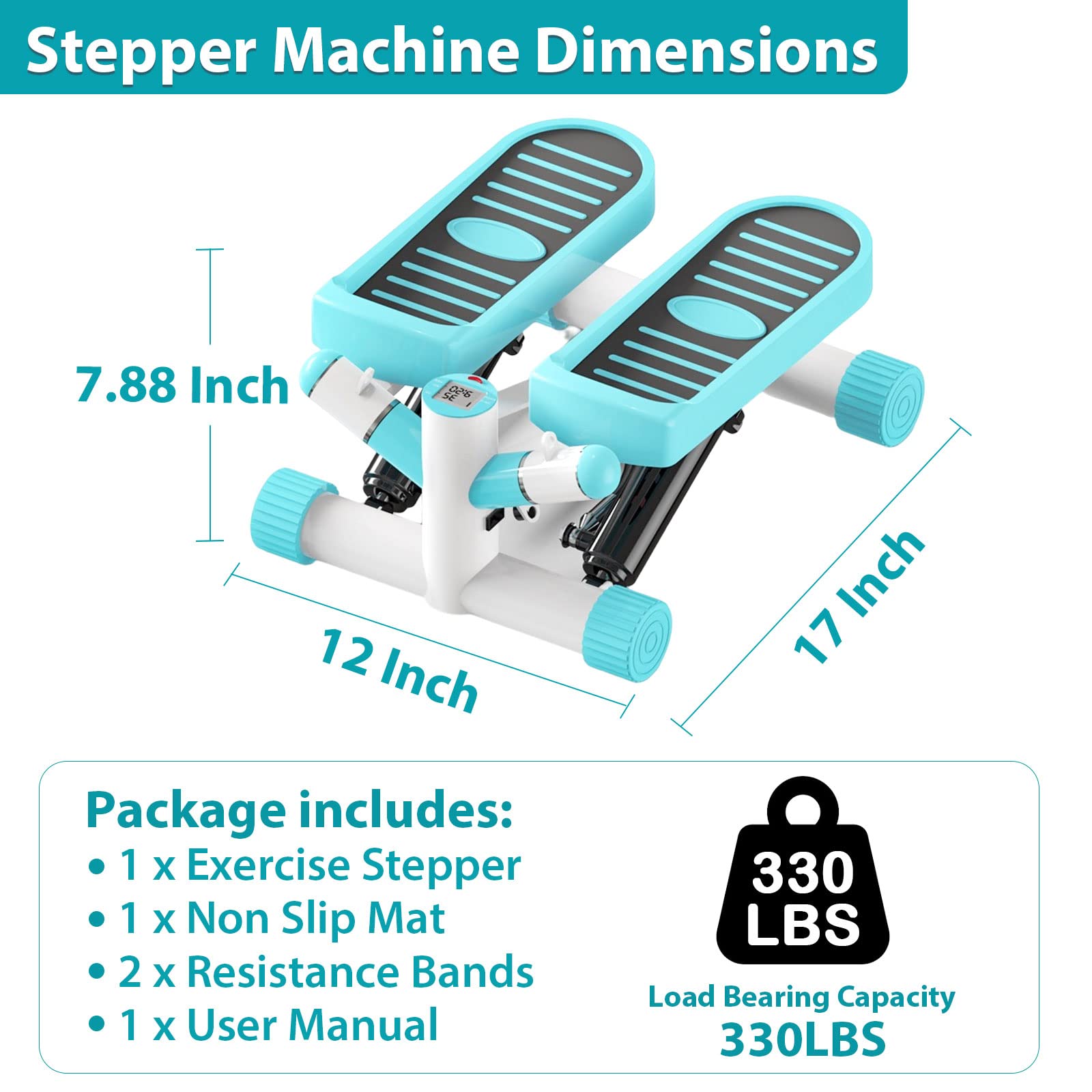 Best Stepper Machine for Home & Office Workout - Portable Exercise Steppers for Cardio Training, Leg & Core Strengthening - Perfect for Small Spaces & Desk Fitness