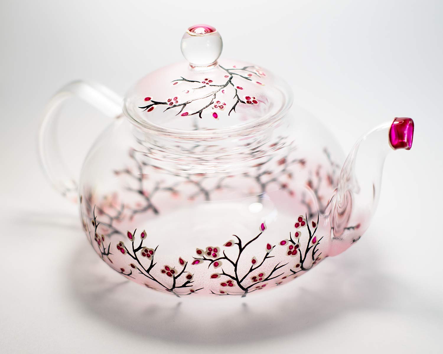 Exclusive Hand-Painted Glass Teapot Set with Cup & Saucer - Personalized Tea Gift for Women | Perfect for Afternoon Tea, Bridal Showers & Mother's Day