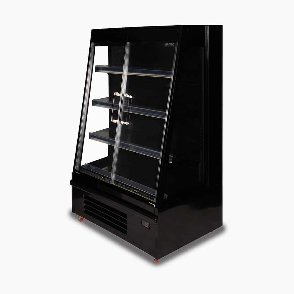 Bromic 2 Hinged Door Semi Vertical Display Refrigerator - 938mm Commercial Fridge for Restaurants, Bars, and Convenience Stores