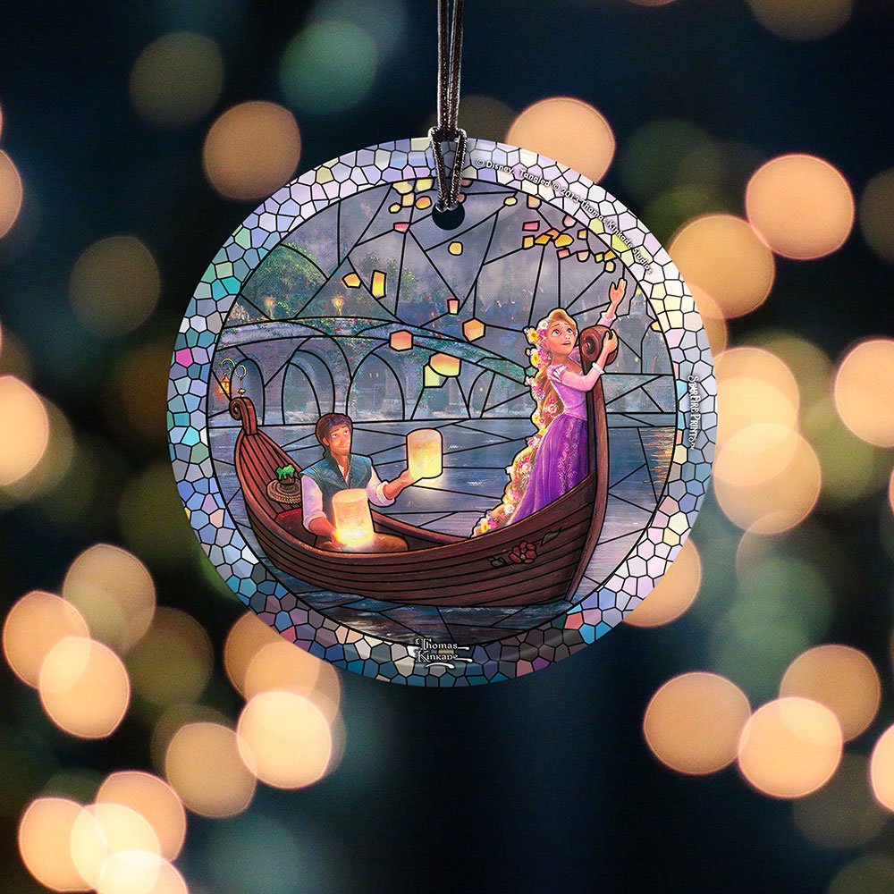 Disney Tangled Rapunzel Stained Glass Hanging Ornament – 3.5” Starfire Prints Light Catcher – Perfect for Home Decor, Birthday Gifts & Disney Collectors – Great for Bedroom, Nursery & Window Decorations