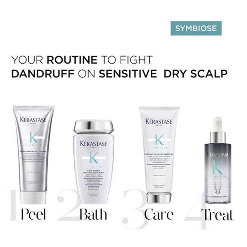Kérastase Symbiose Intensive Anti-Dandruff Hair Serum for Scalp Treatment - Reduces Flakes & Itchiness for Healthy Hair | Perfect for Dry, Sensitive Scalps at Home & Salon Use