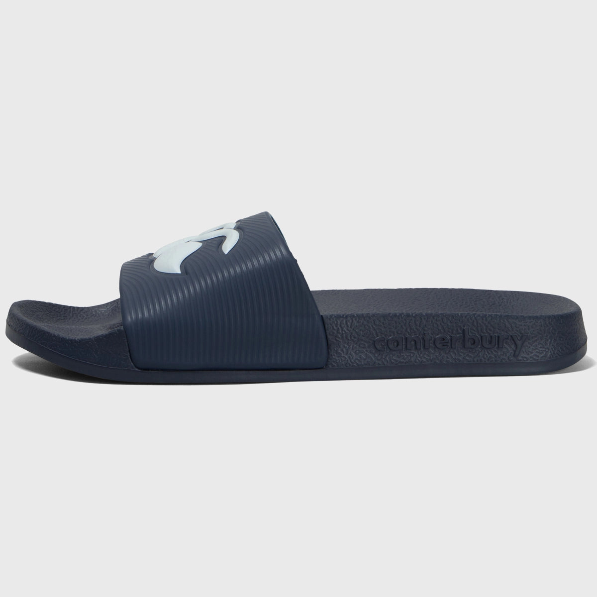 Canterbury Wide Fit Slides for Men & Women - Comfortable Navy Blue Sandals for Wide Feet - Perfect for Beach, Pool & Casual Wear