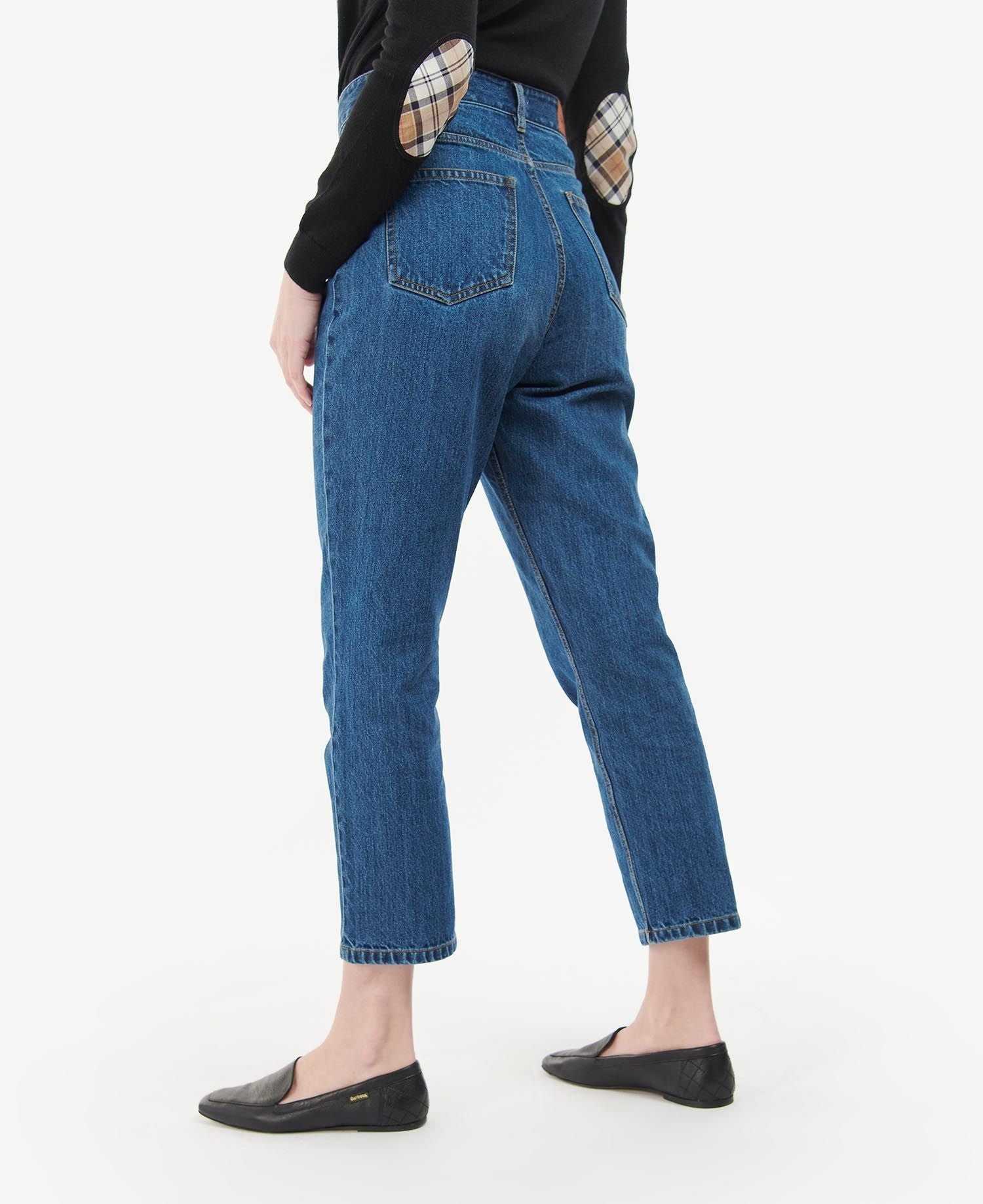 BARBOUR Moorland High Rise Jeans for Women - Classic Blue Denim Pants, Comfortable & Stylish (Perfect for Casual Outfits, Workwear & Outdoor Activities)