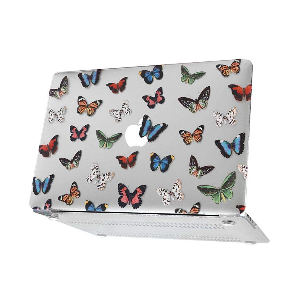 Velvet Caviar MacBook Air 13 inch Case (A1932) - Clear Protective Hard Shell Cover with Keyboard Protector | Cute Butterfly Design | Perfect for Work, School & Travel