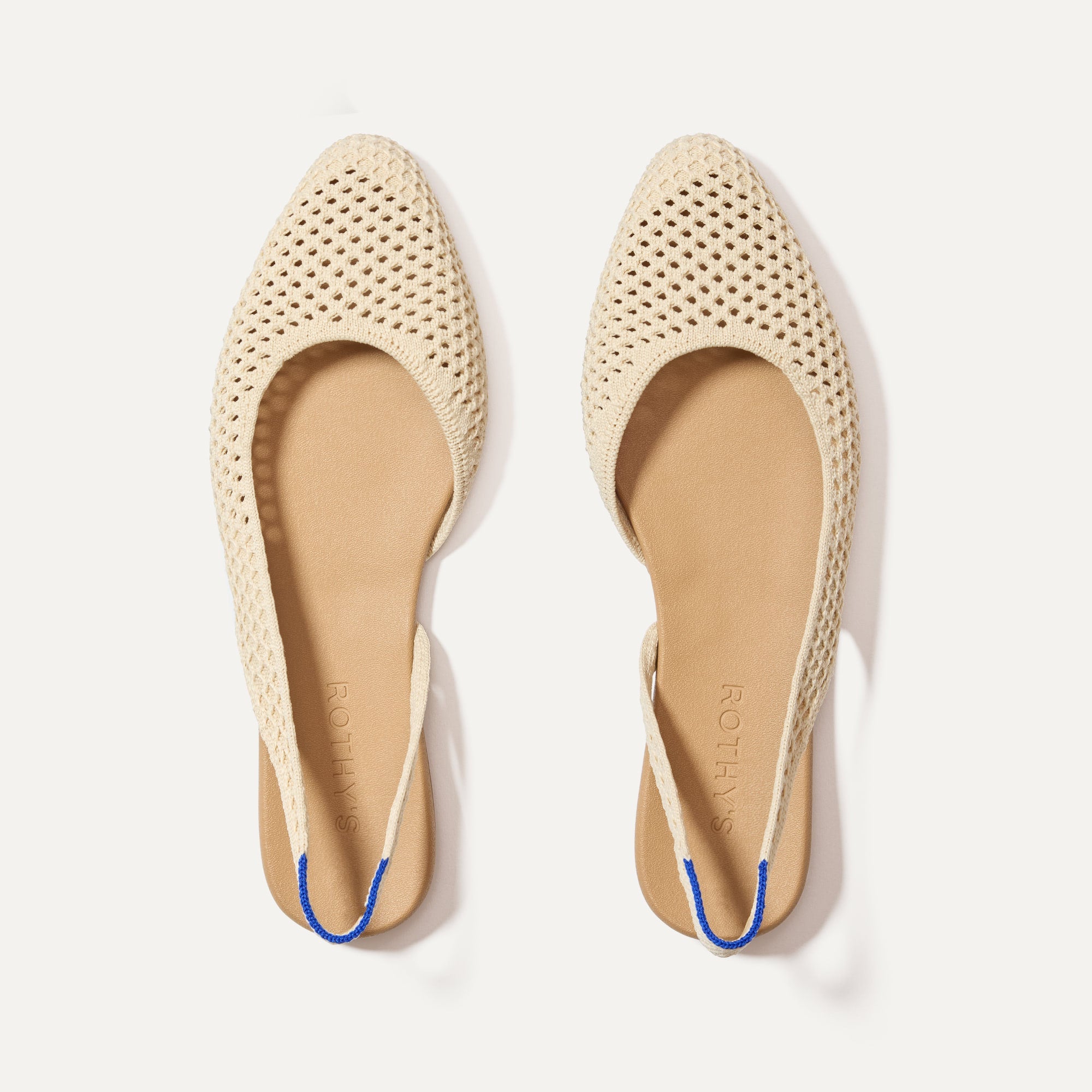 The Almond Slingback Sandals - Off White Mesh Comfortable Women's Shoes for Summer, Beach, and Casual Outings